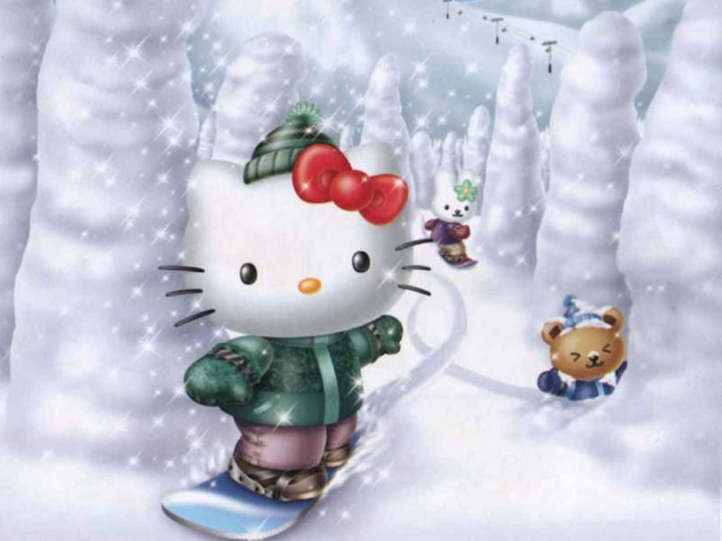 Spread The Christmas Cheer With Hello Kitty And All Your Friends! Background