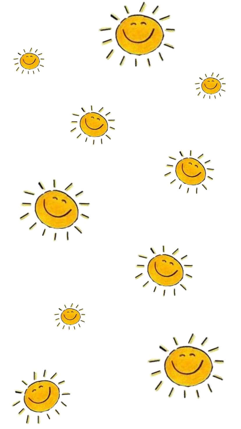 Spread The Sunny Vibes Of Cute Sunshine Background