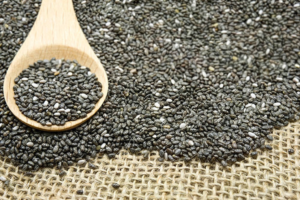 Spreading Chia Seeds Background