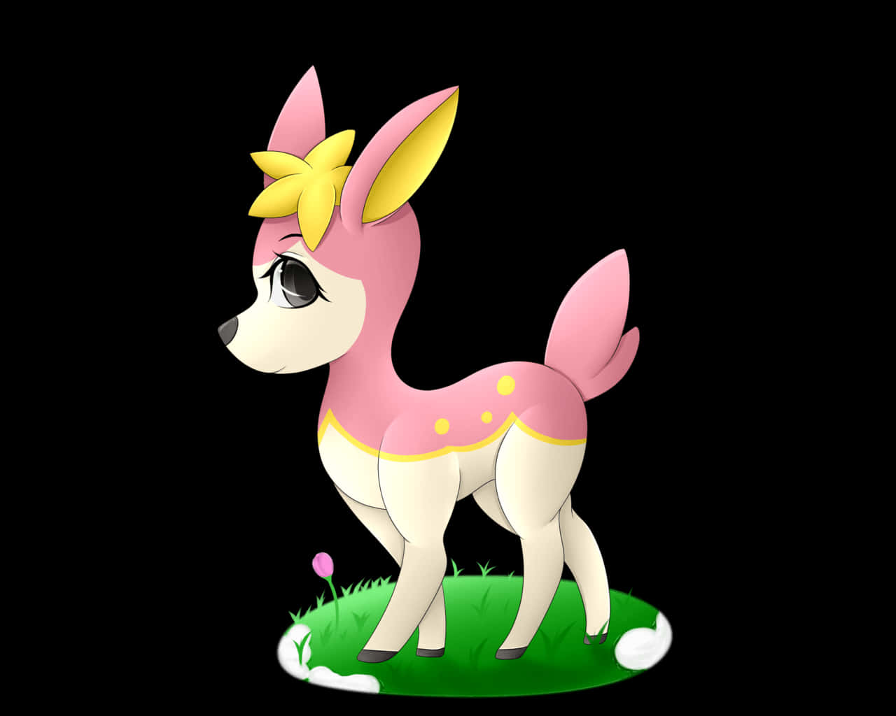 Spring Deerling Illustration Background