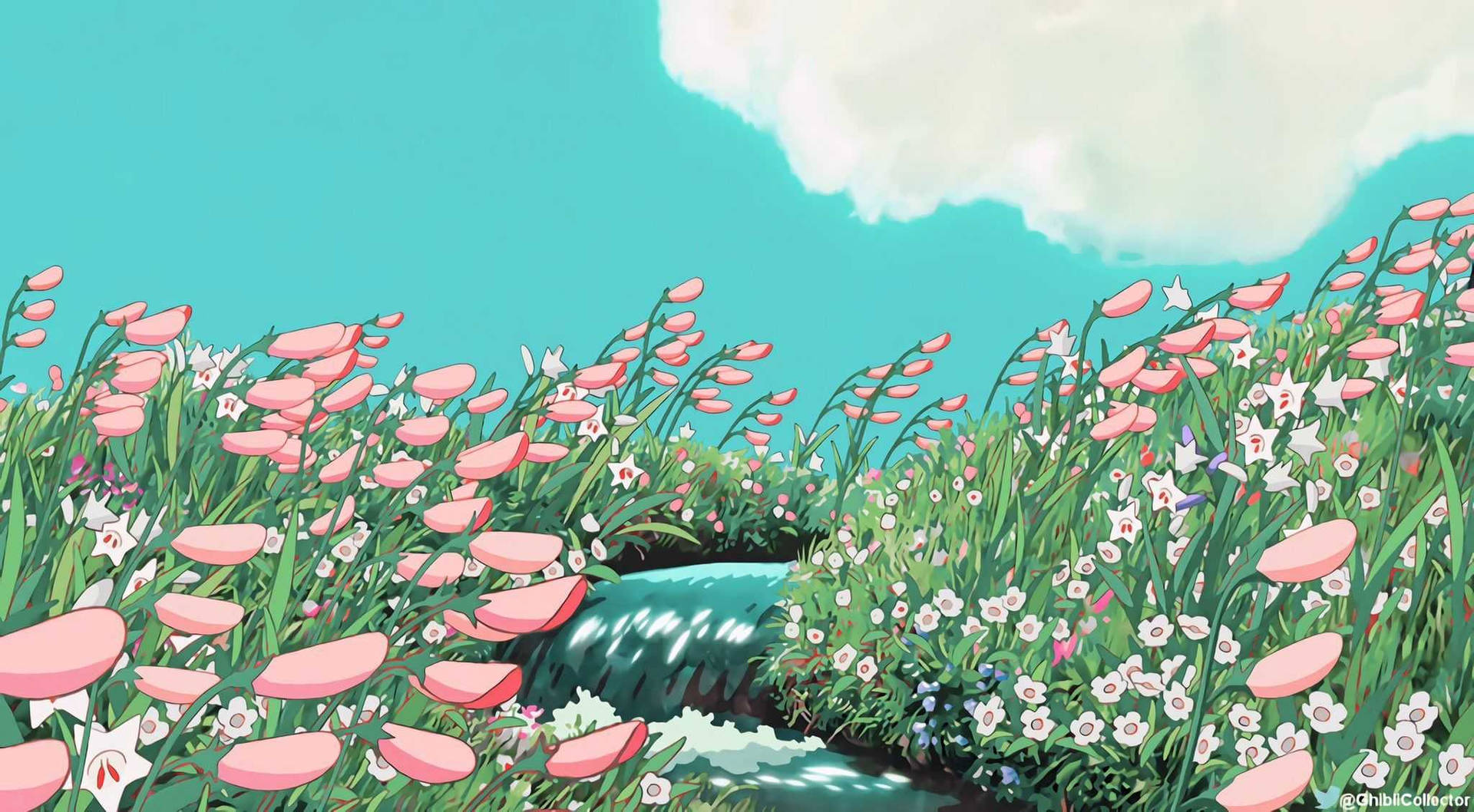 Spring Iphone Anime Flowers Background