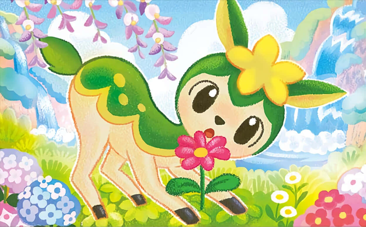 Springtime Deerling Illustration Background