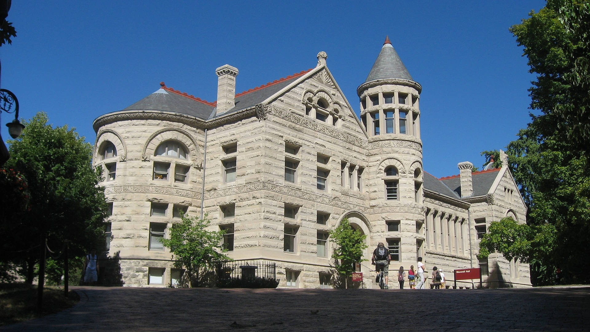 Springtime Indiana University Bloomington Maxwell Hall Background