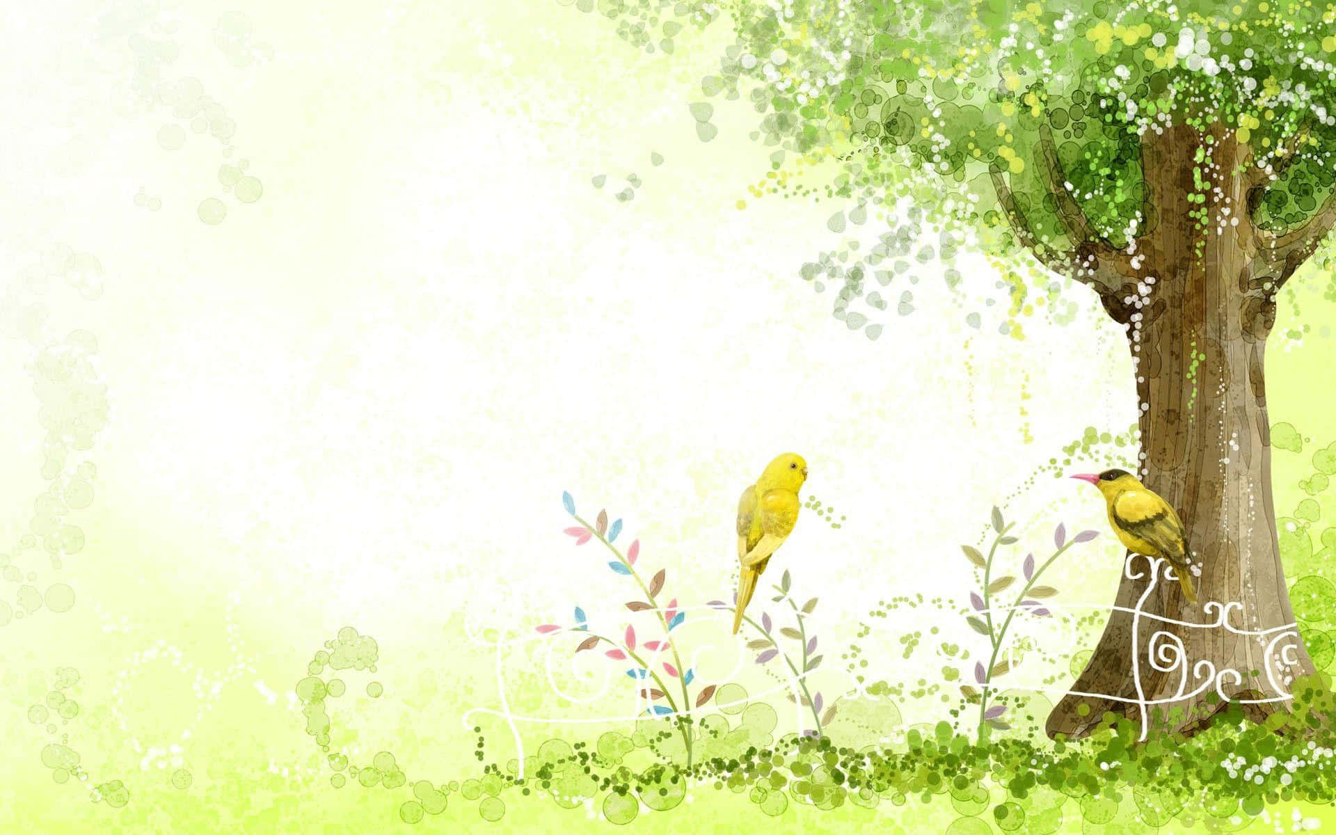 Springtime Serenade Wallpaper Background