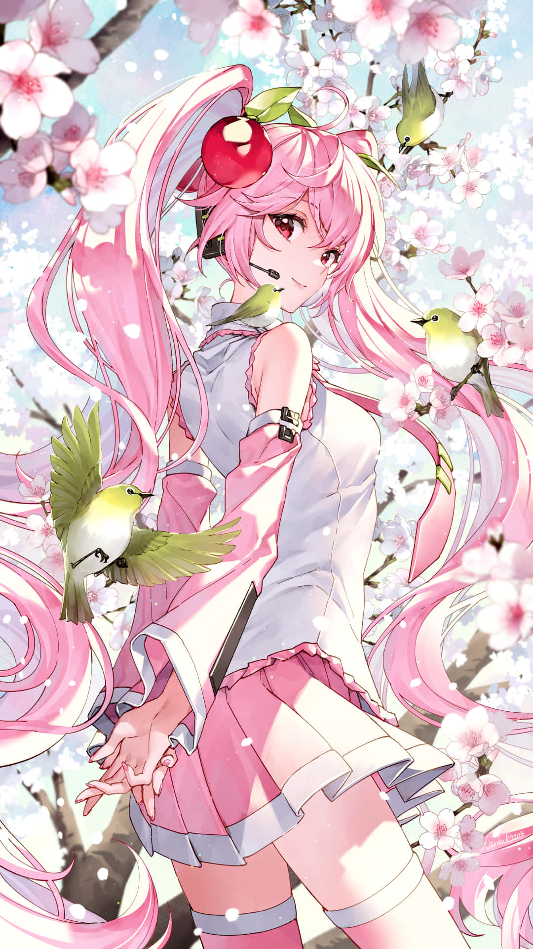 Springtime Wondrous Beauty - Sakura Miku @wallpapers Background