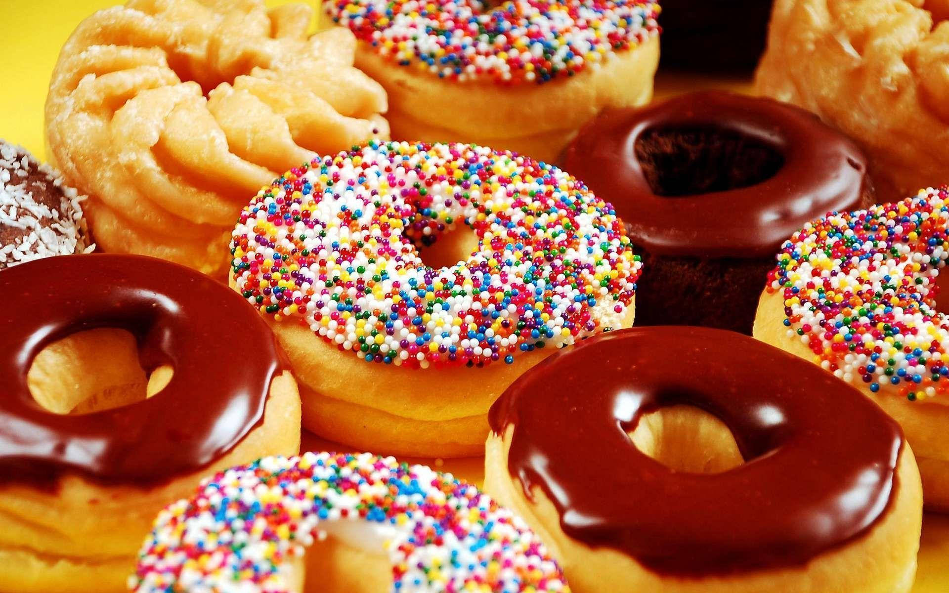 Sprinkle Filled Donuts Background