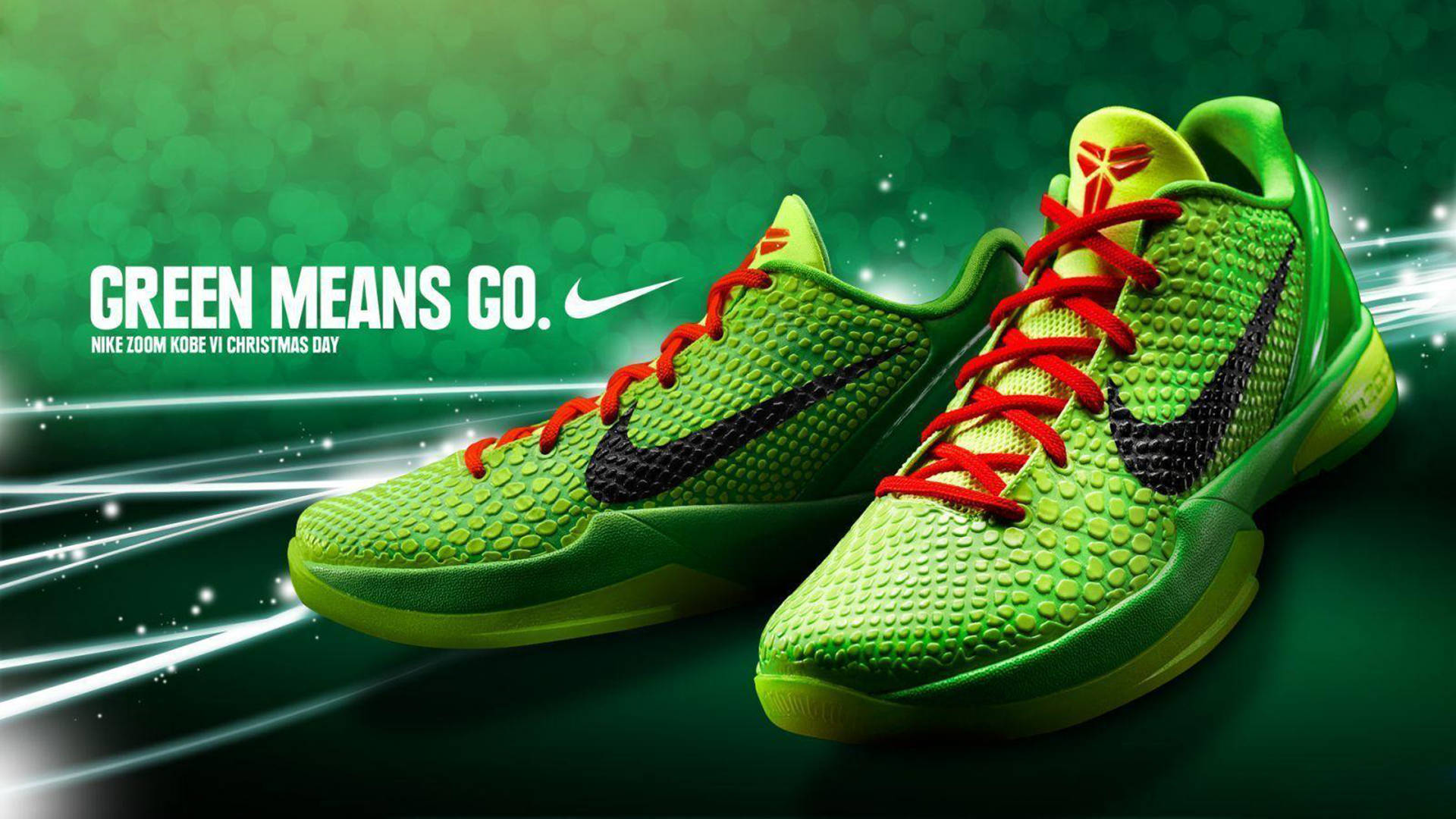 Sprint Green - Unleashing The Power Of Nike Shoes Background