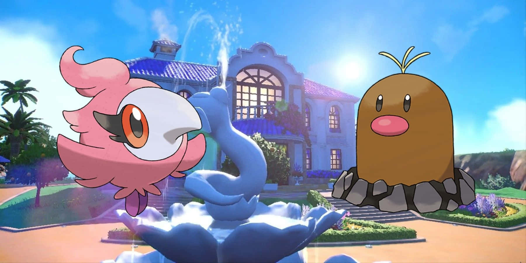 Spritzee With Alolan Diglett Background
