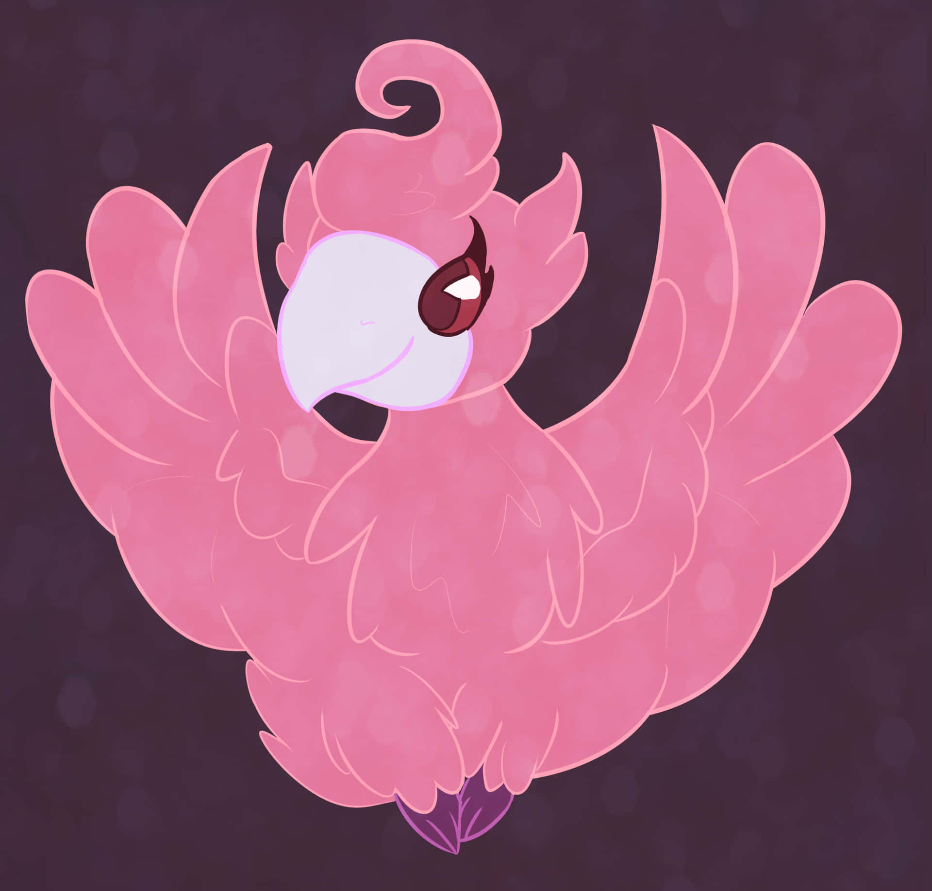 Spritzee With Large Pink Feathers Background