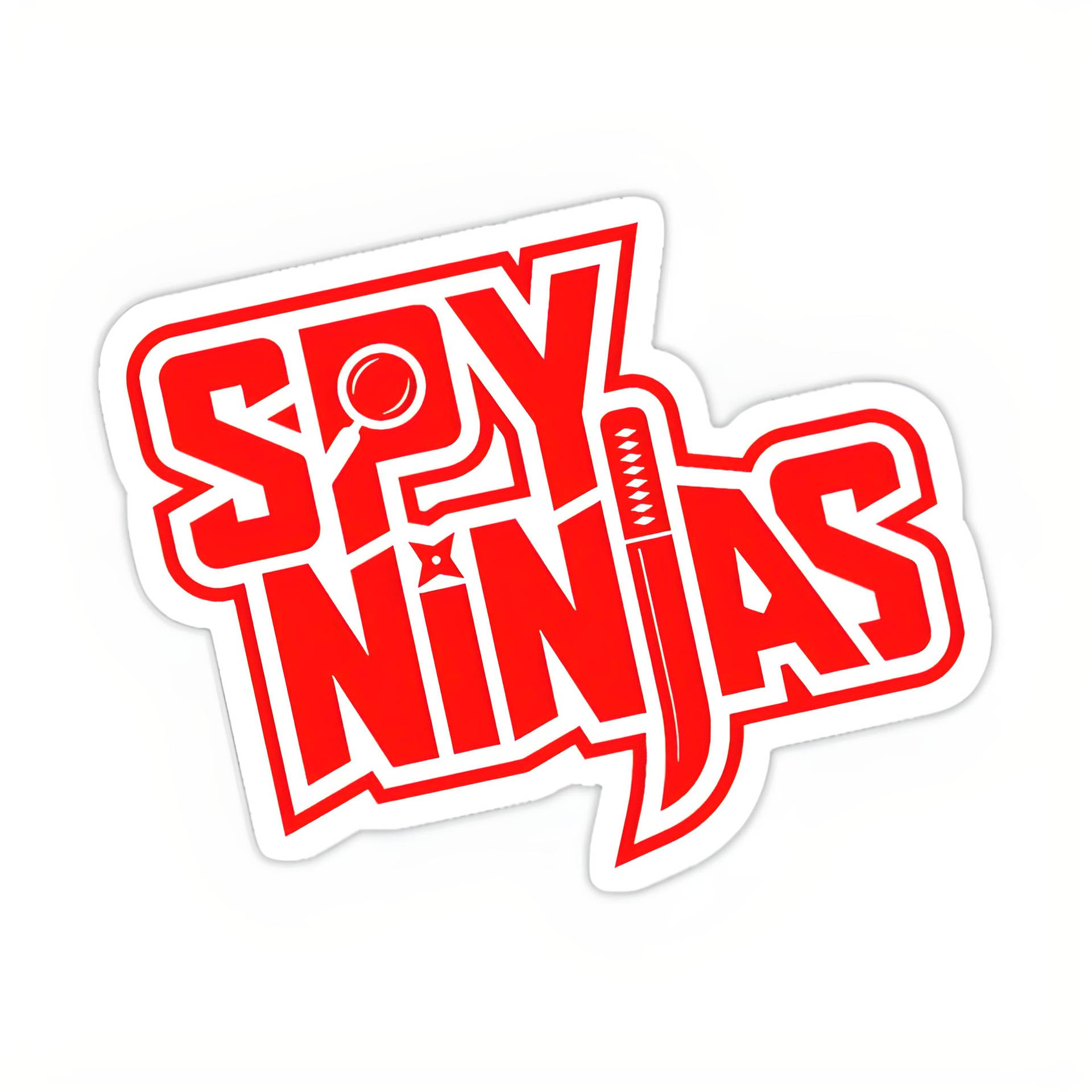 Spy Ninja Red Logo Background