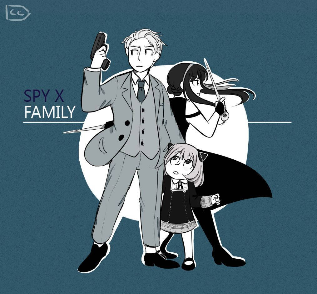 Spy X Family Cartoon Style Graphic Background