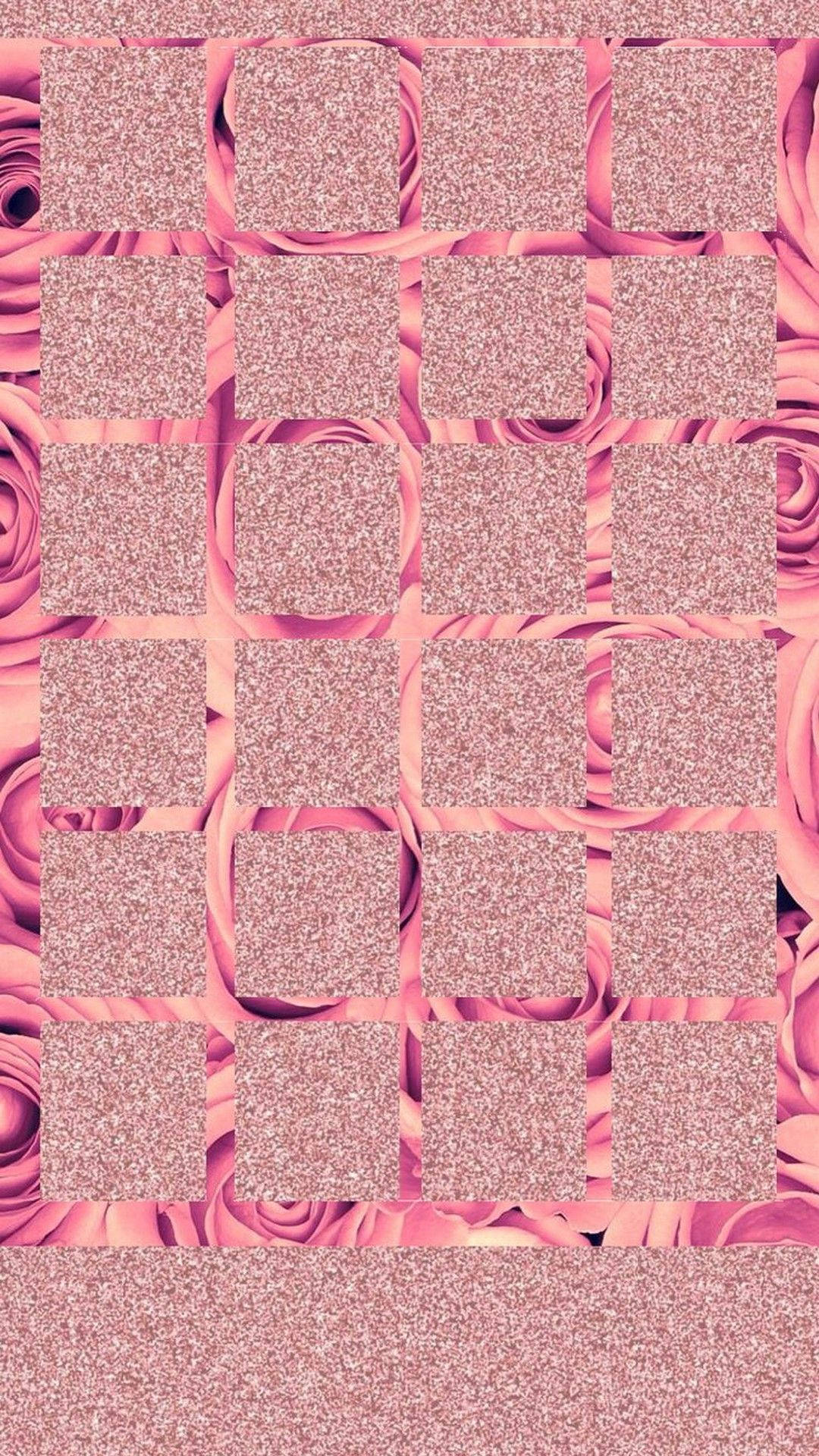 Square Pink Glitter Sparkle Iphone Background