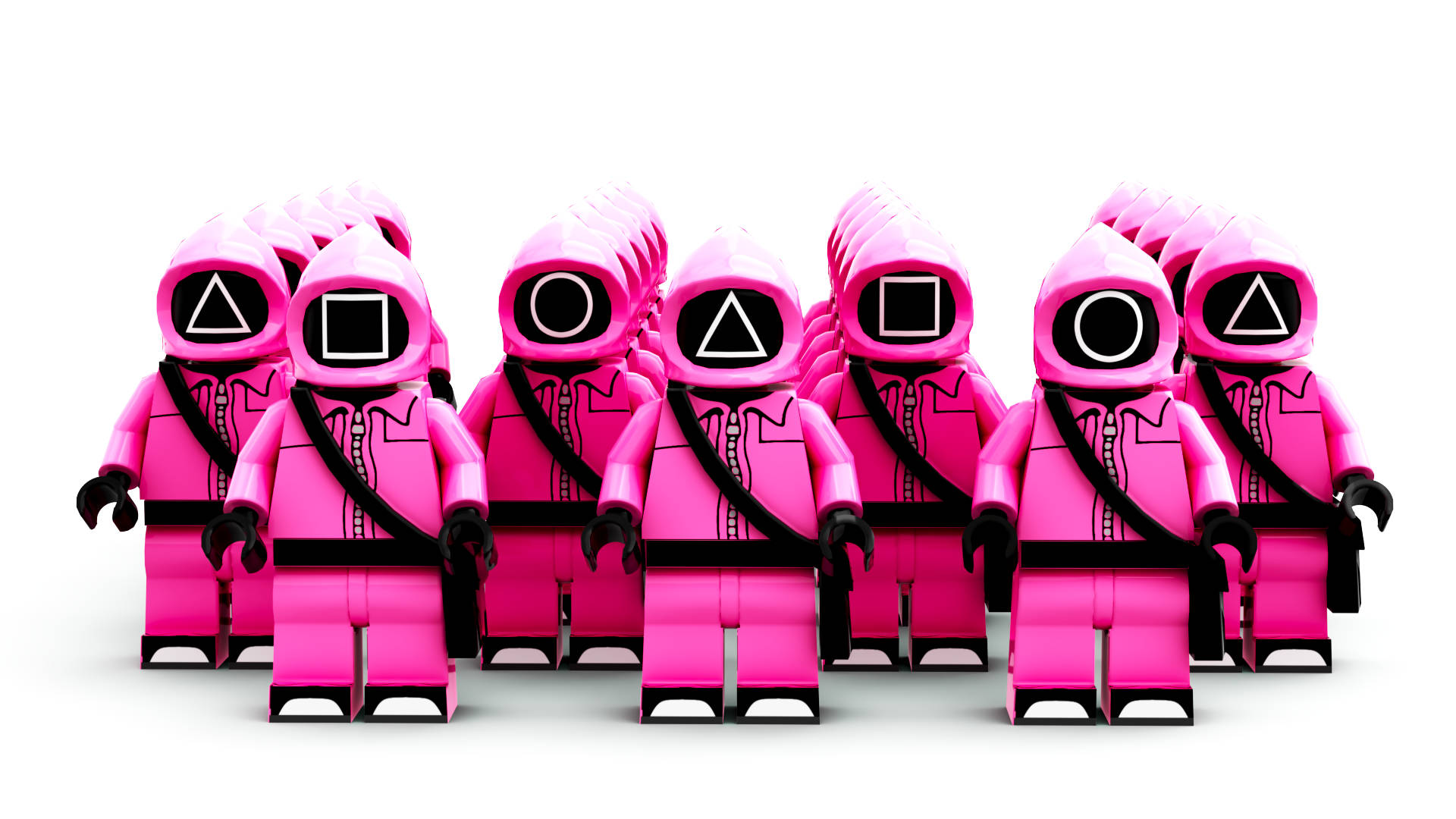 Squid Game Lego Guards Background