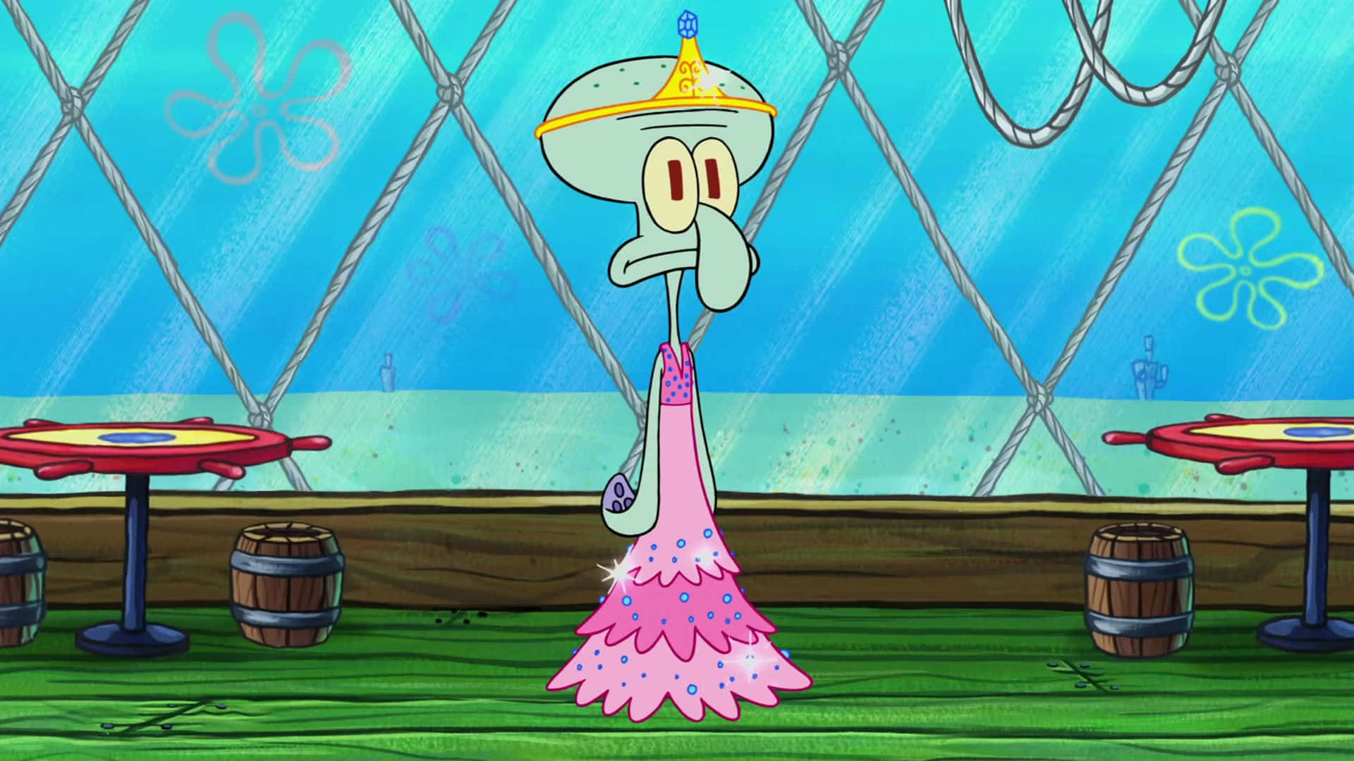 Squidward Aesthetic Background