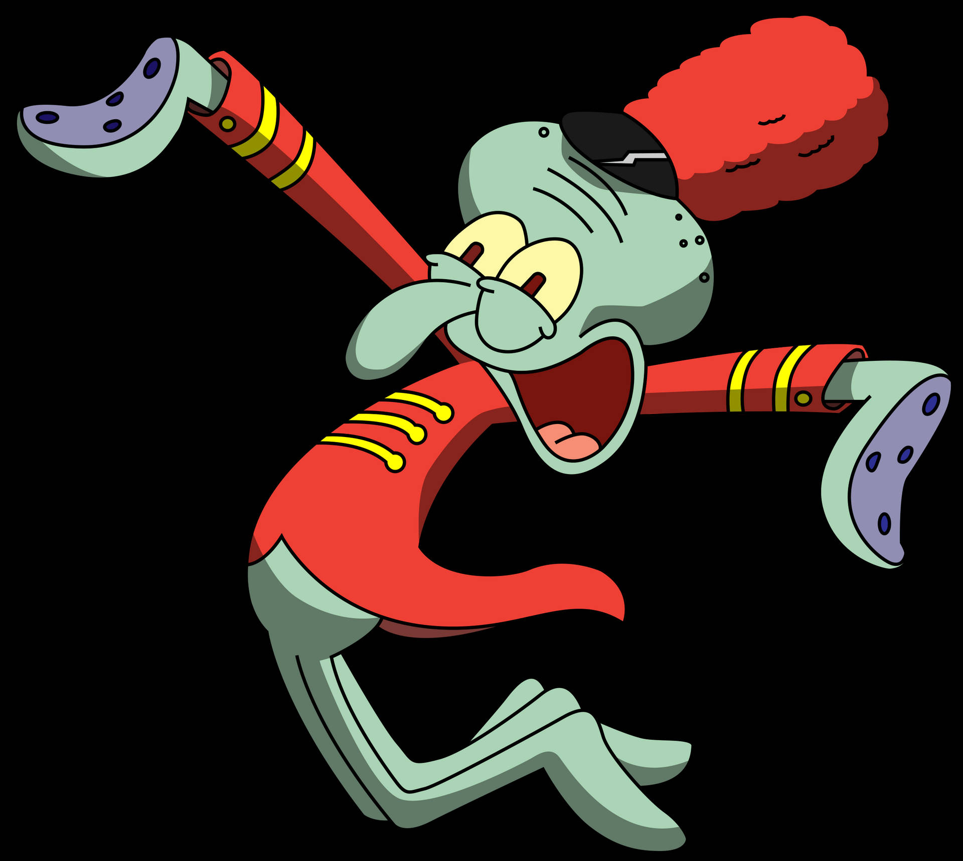 Squidward Tentacles Jumping Marching Band Background