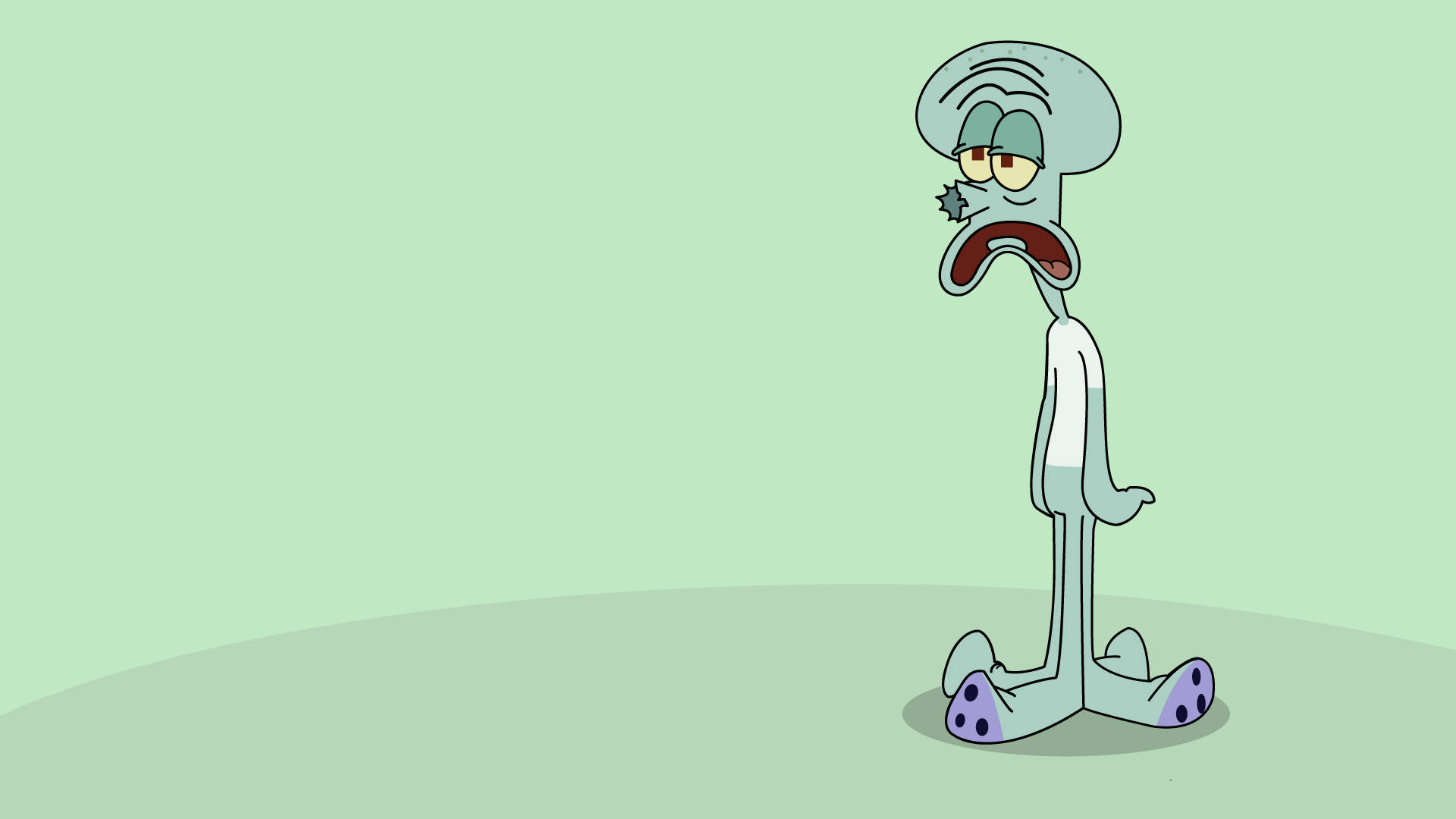 Squidward Tentacles Noseless Background