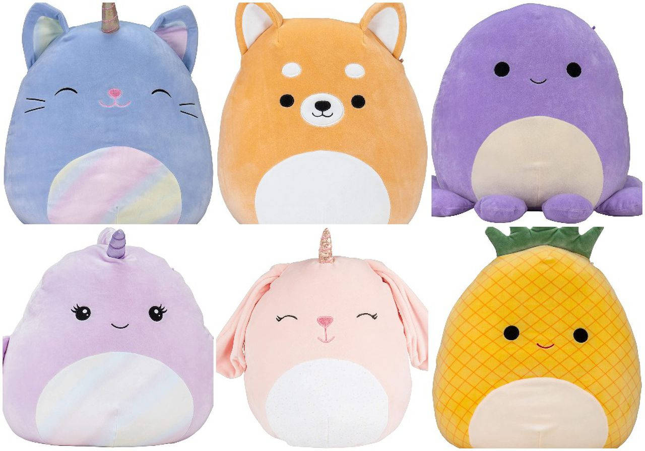 Squishmallows Characters Toy In White Background