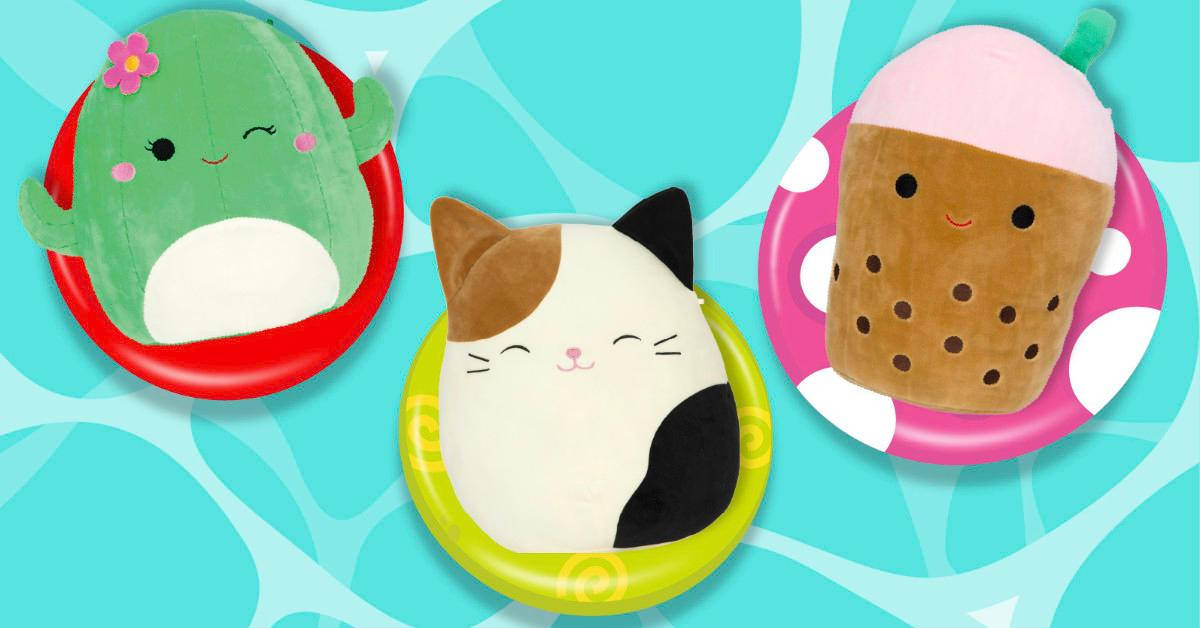 Squishmallows In Swimming Pool Background