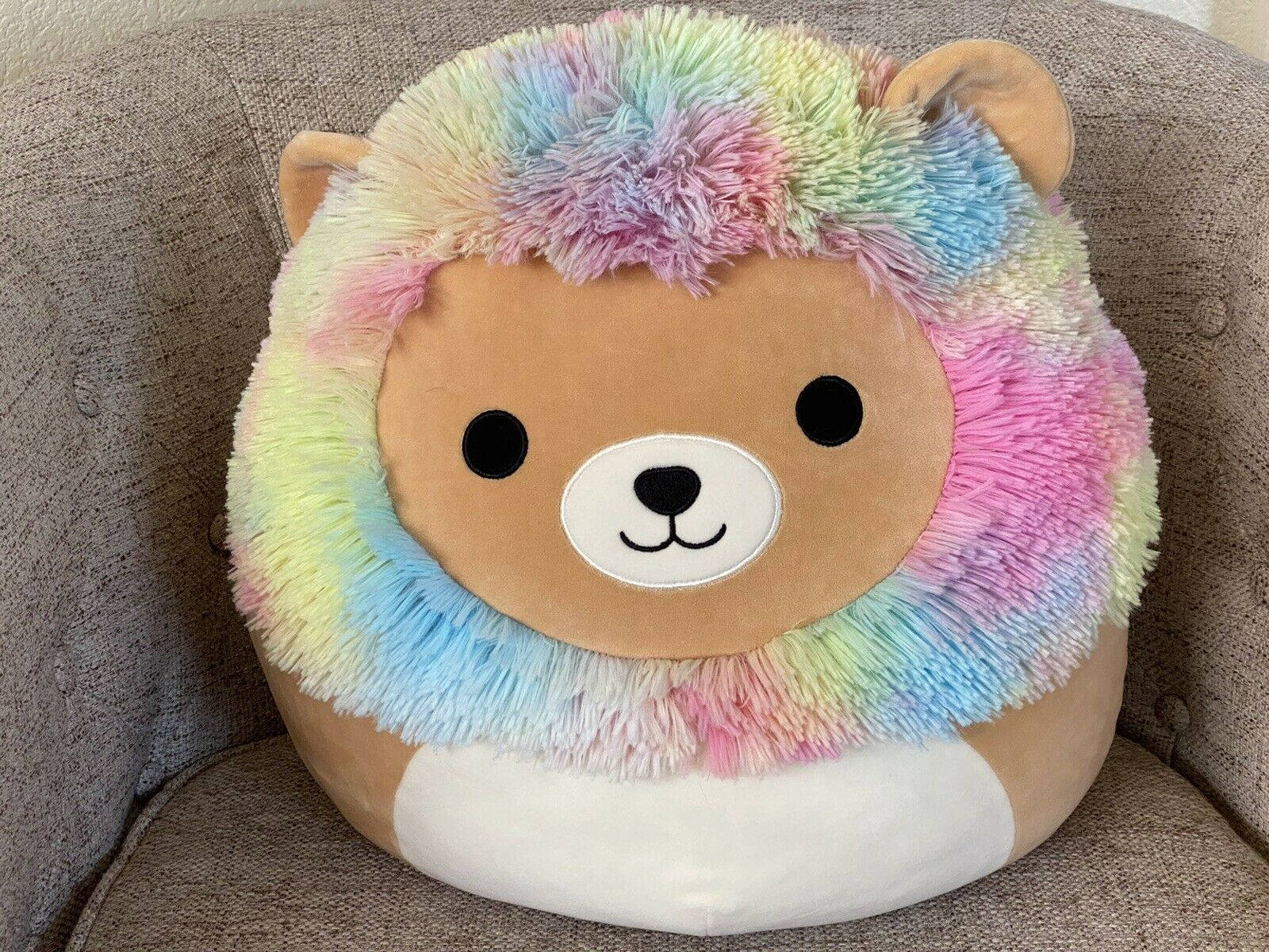 Squishmallows Lion In Sofa Background