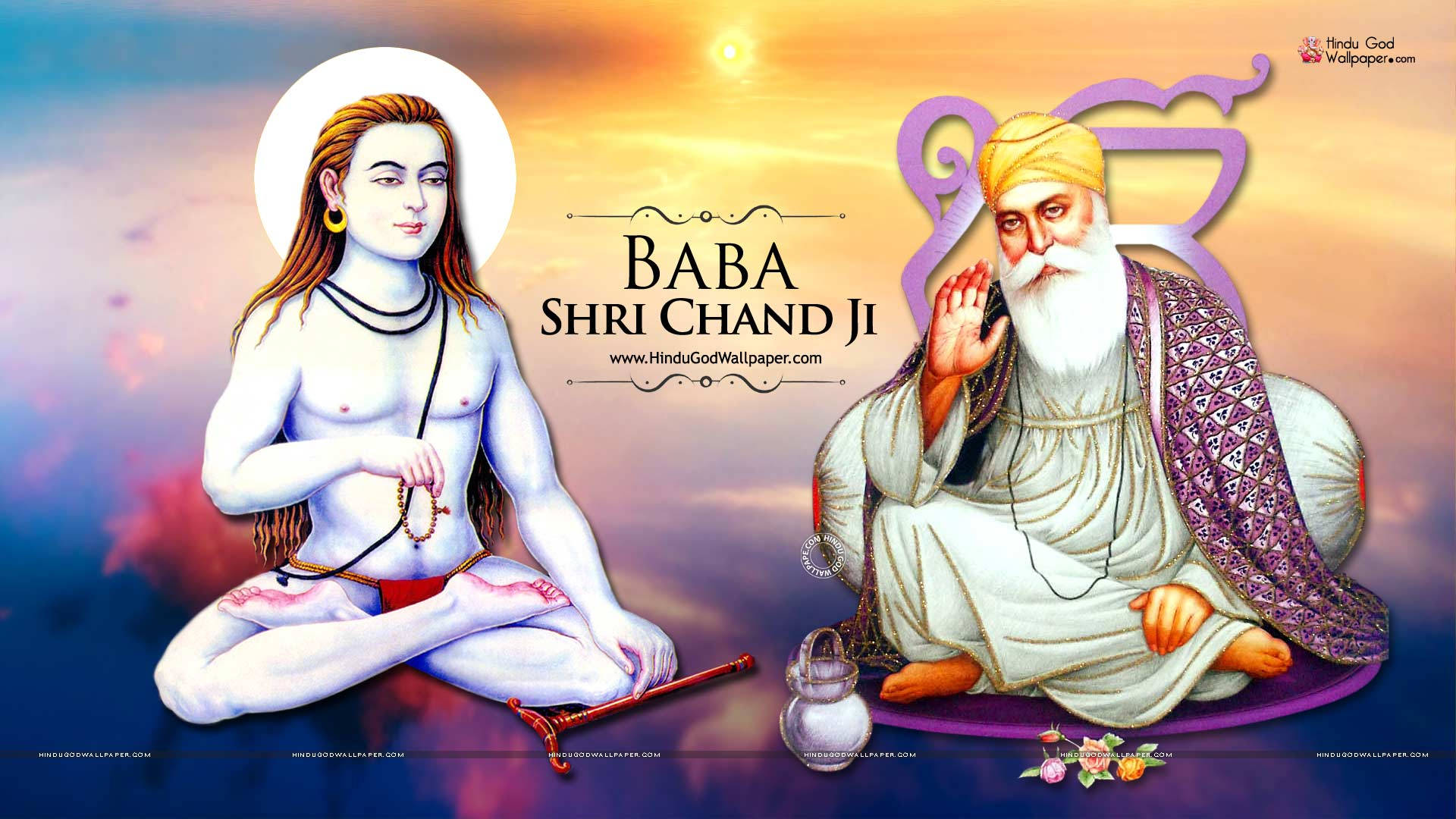 Sri Chand And Guru Ji Background