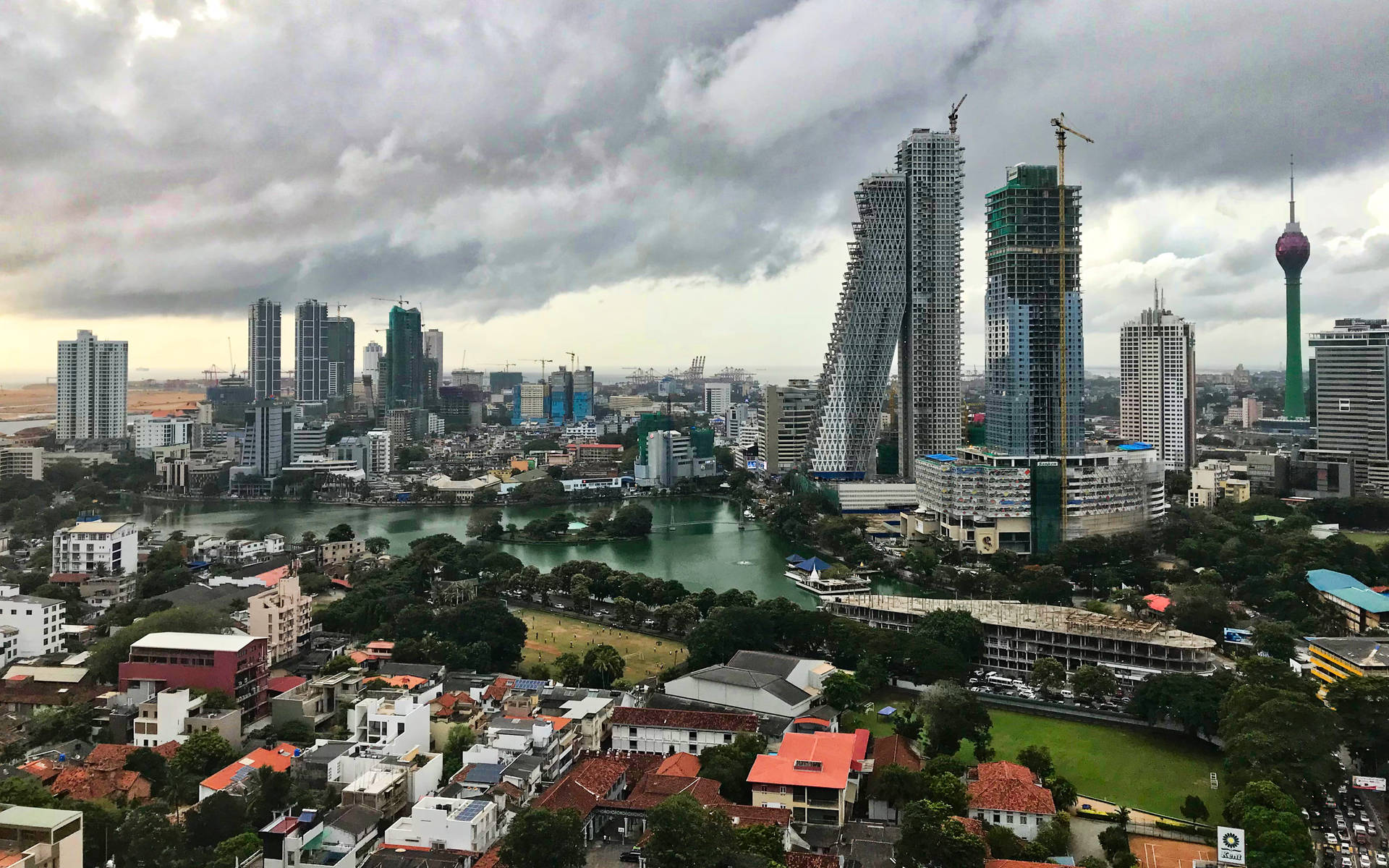 Sri Lanka Colombo Cityscape Background