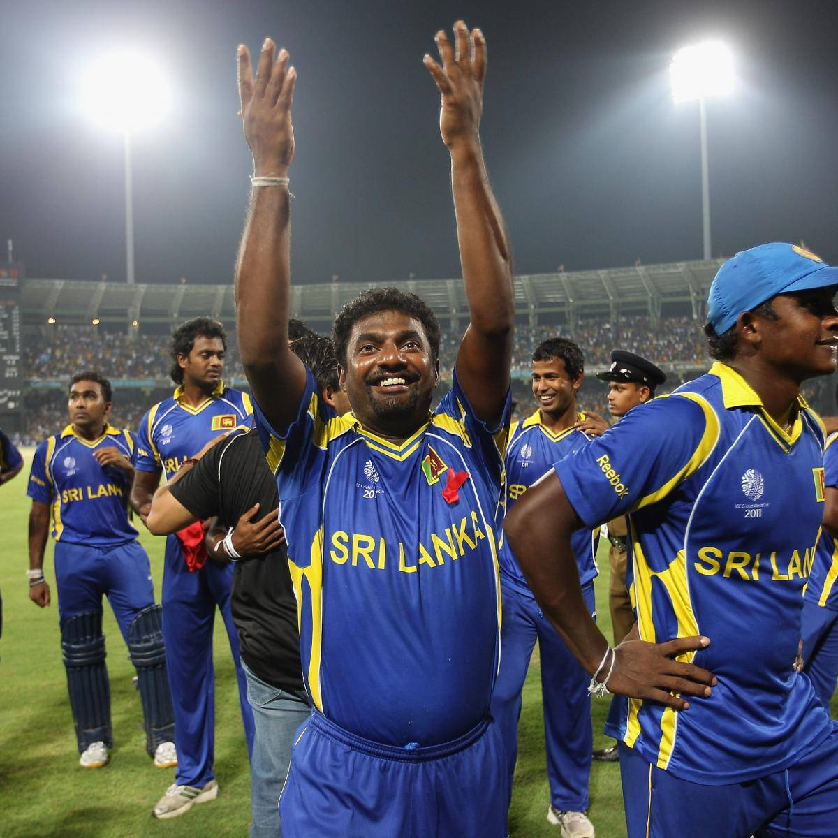 Sri Lanka Cricket Cheering On Field Background