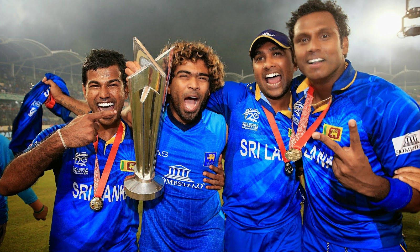 Sri Lanka Cricket Players Wacky Face Background