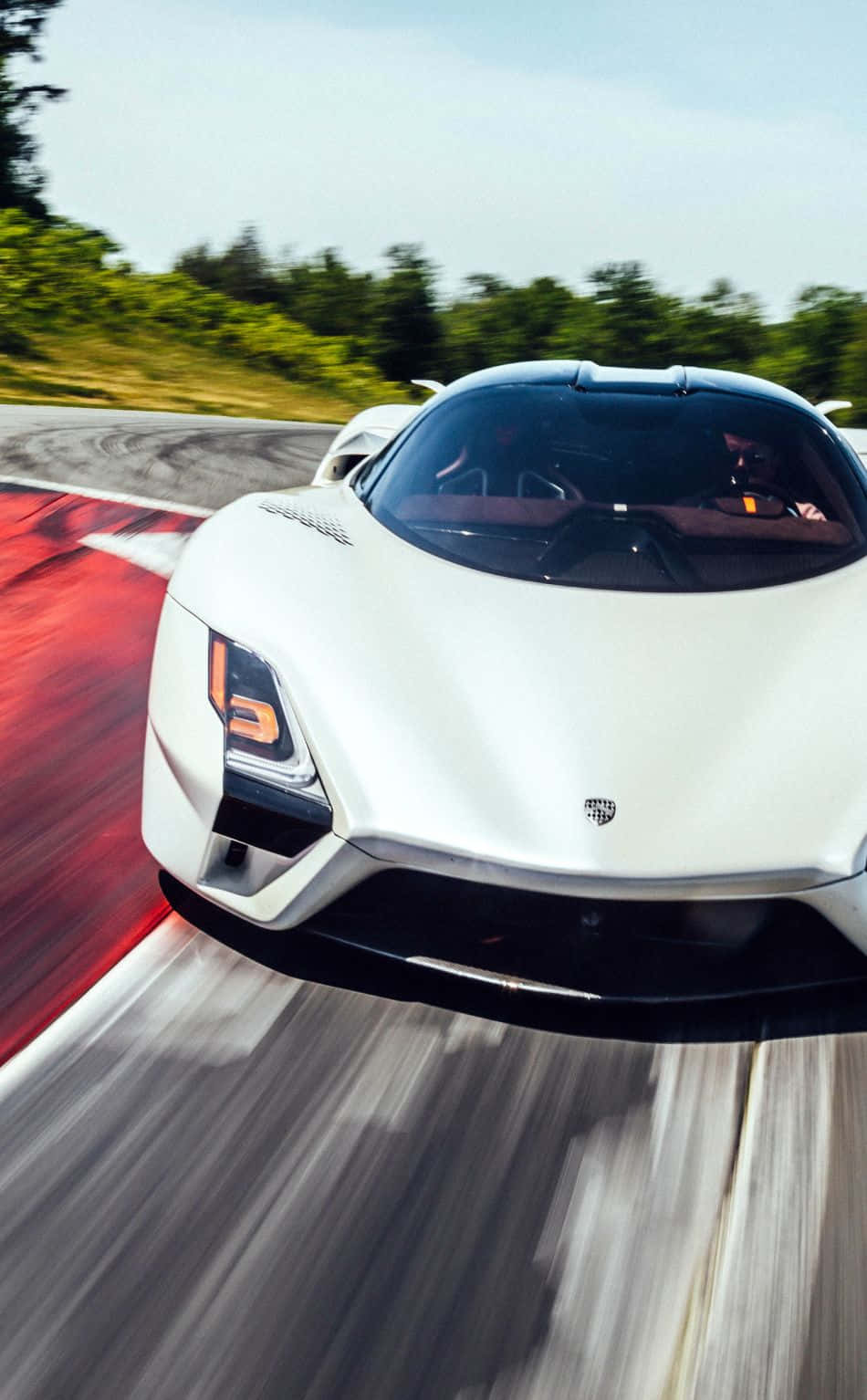 Ssc Tuatara White Diamond Car Driving Background