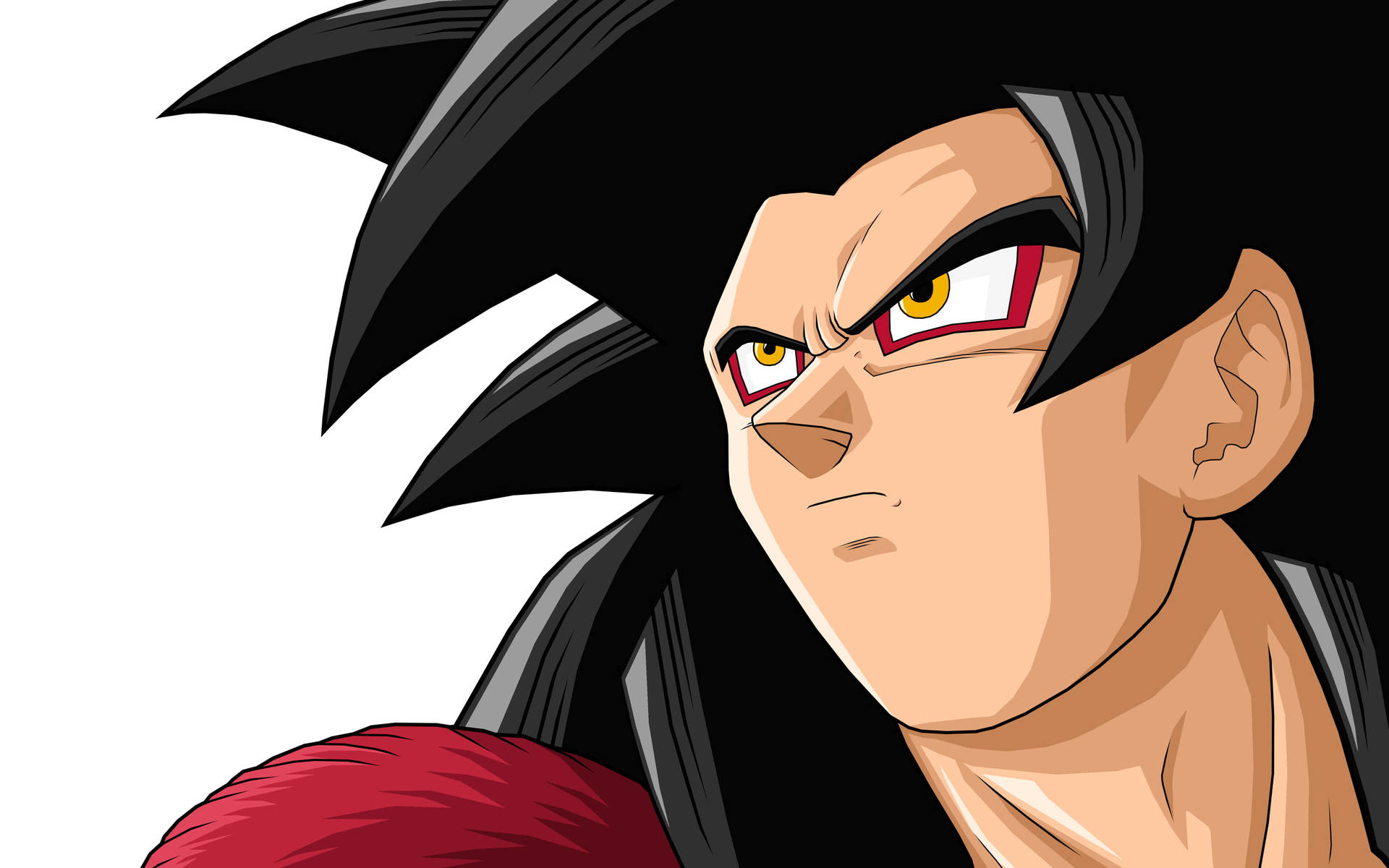 Ssj4 Goku Red Lined Eyes Background