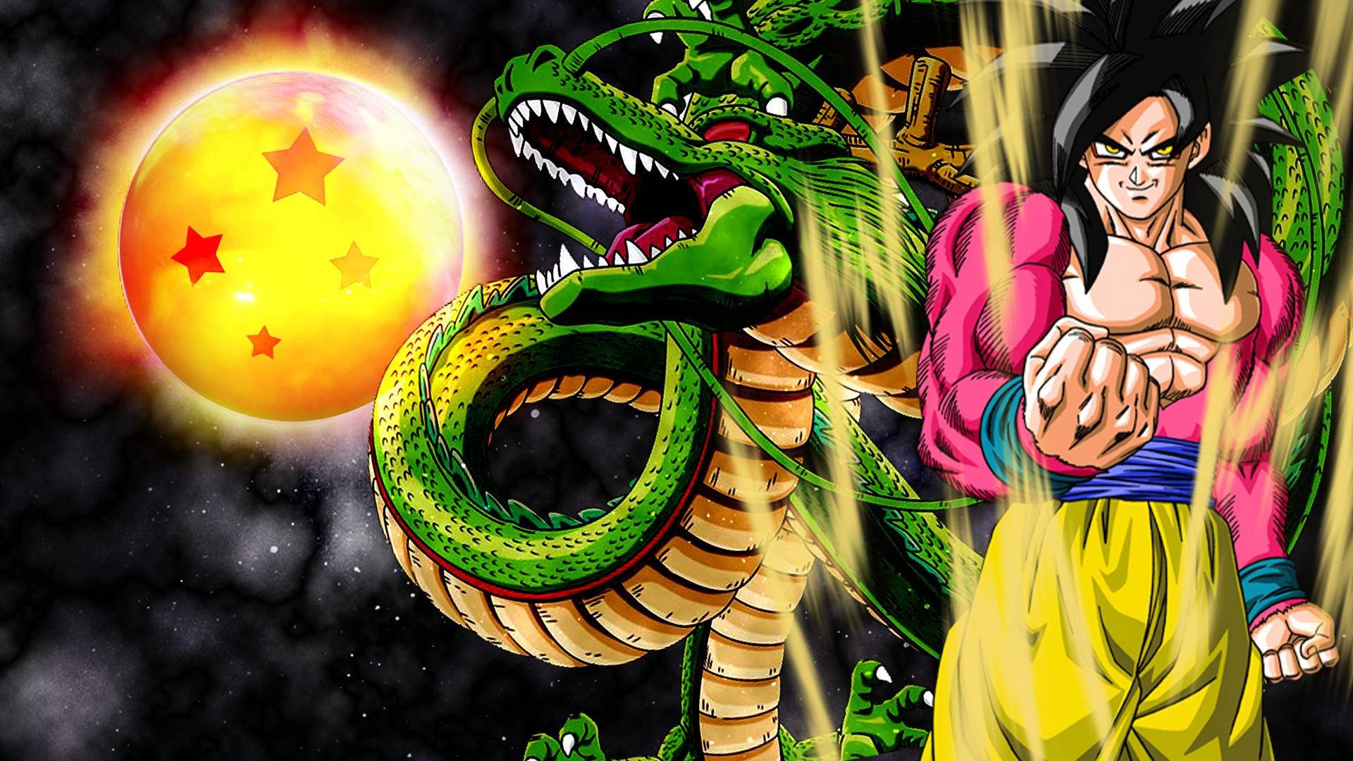 Ssj4 Goku Shenron Background