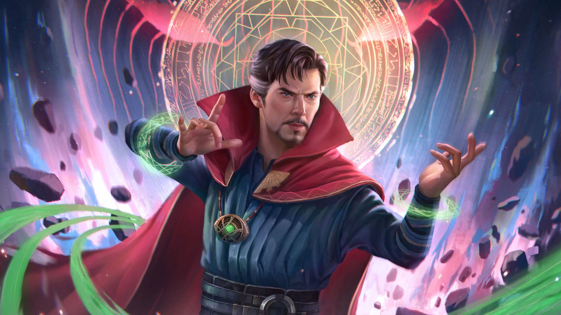 Ssuperhero Doctor Strange Casting A Spell Background