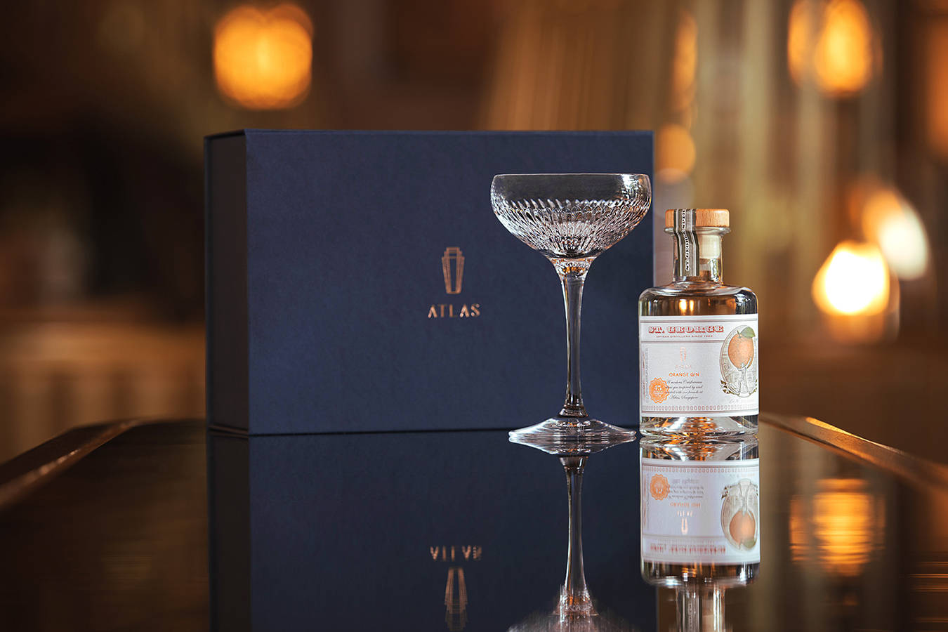 St. George Orange Gin Atlas Box Background