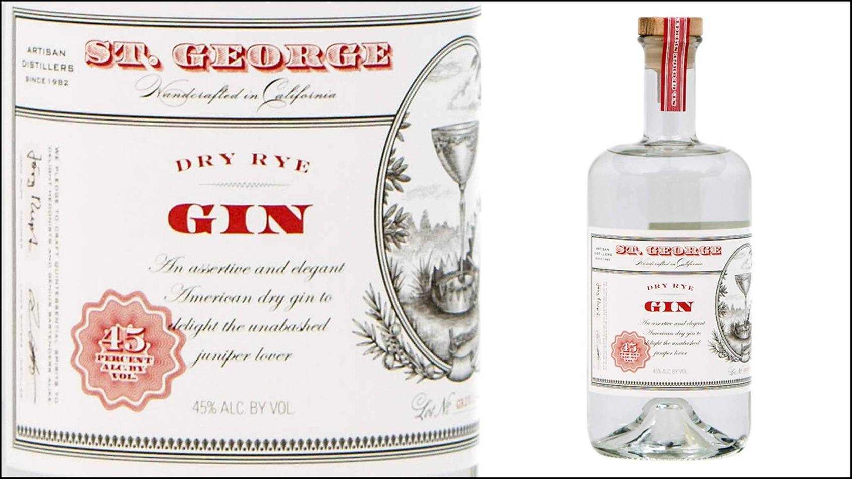 St. George's Distillery Dry Rye White Label Whisky Background