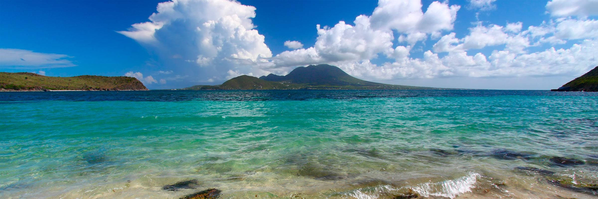 St Kitts And Nevis Clear Blue Waters Background