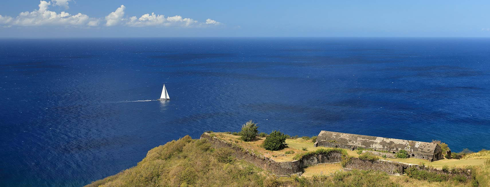 St Kitts And Nevis Cliff Edge Background