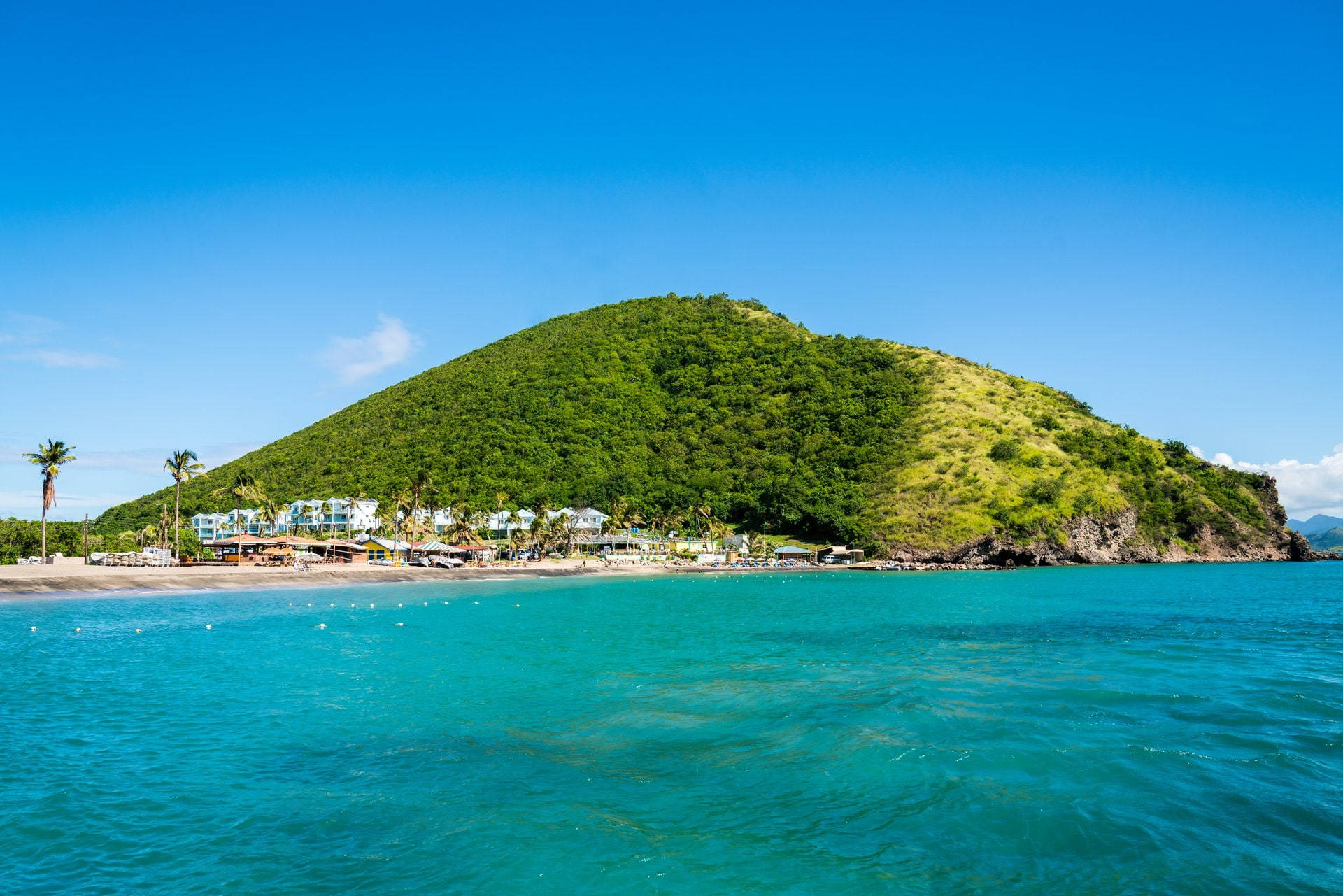 St Kitts And Nevis Green Island Background