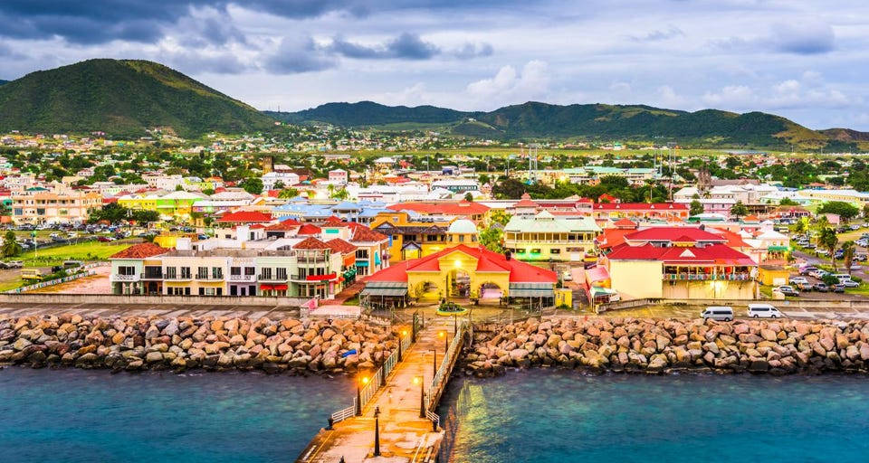 St Kitts And Nevis Skyline Background