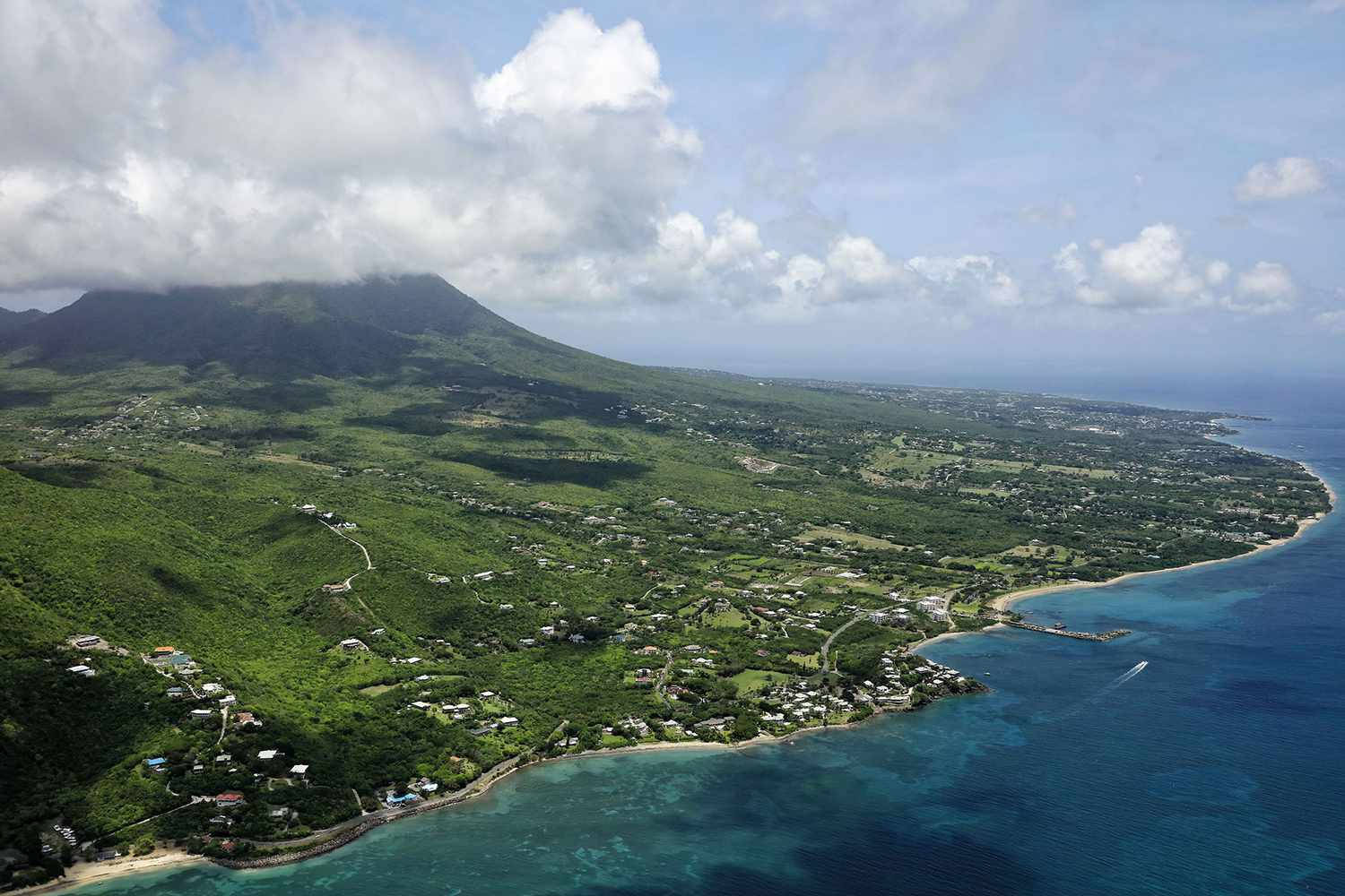 St Kitts And Nevis Vast Island And Ocean Background