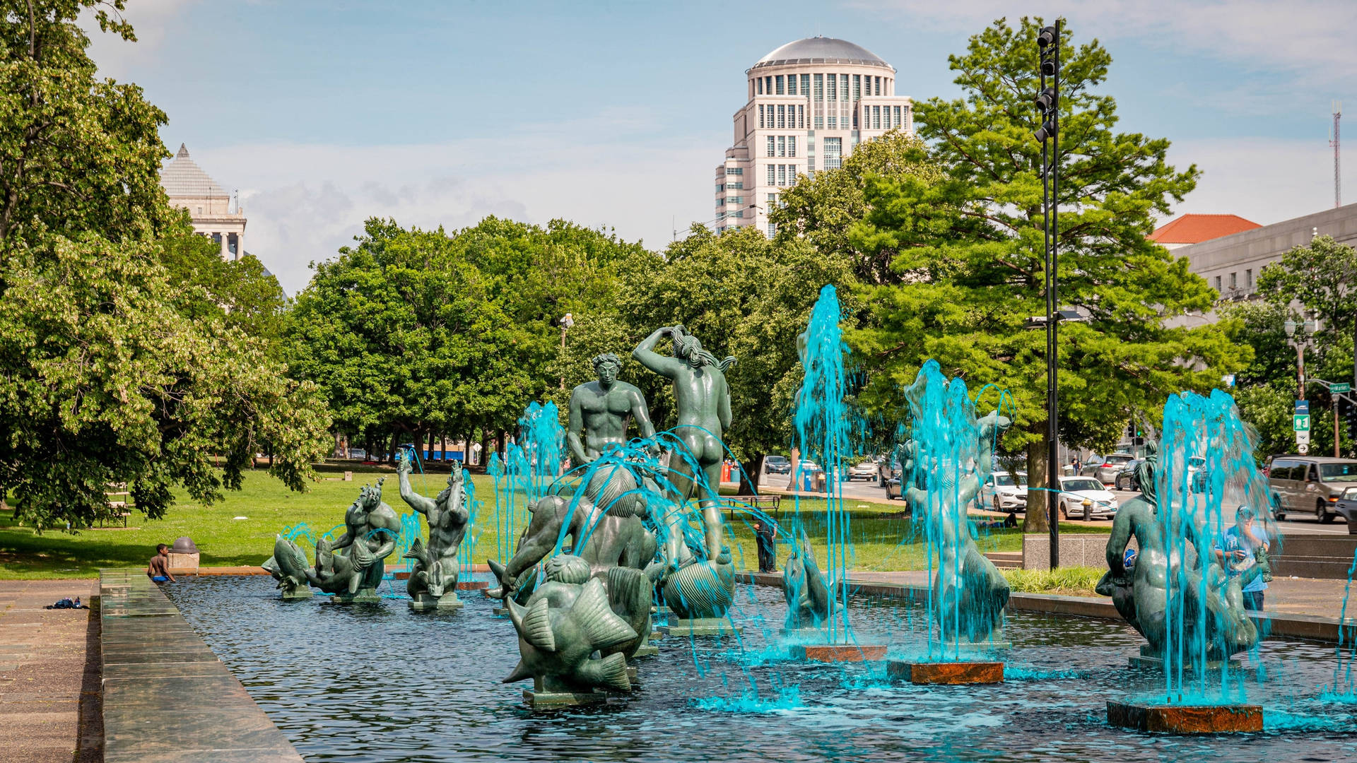 St Louis Aloe Plaza Background