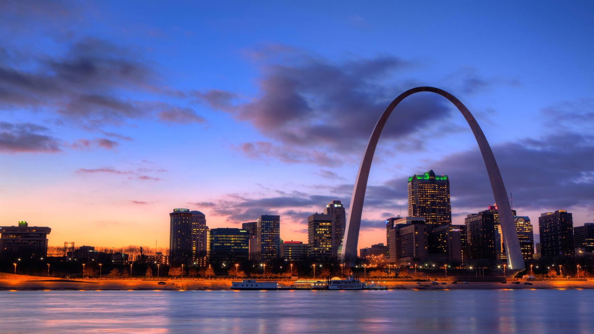 St. Louis Arch Afternoon Sky