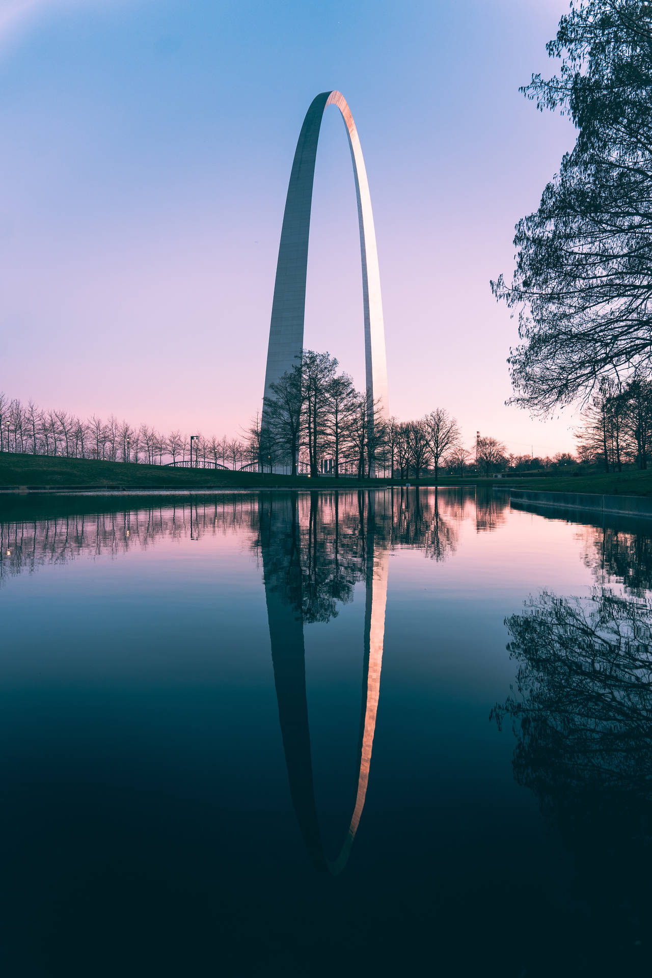 St. Louis Arch Sunset Sky Background