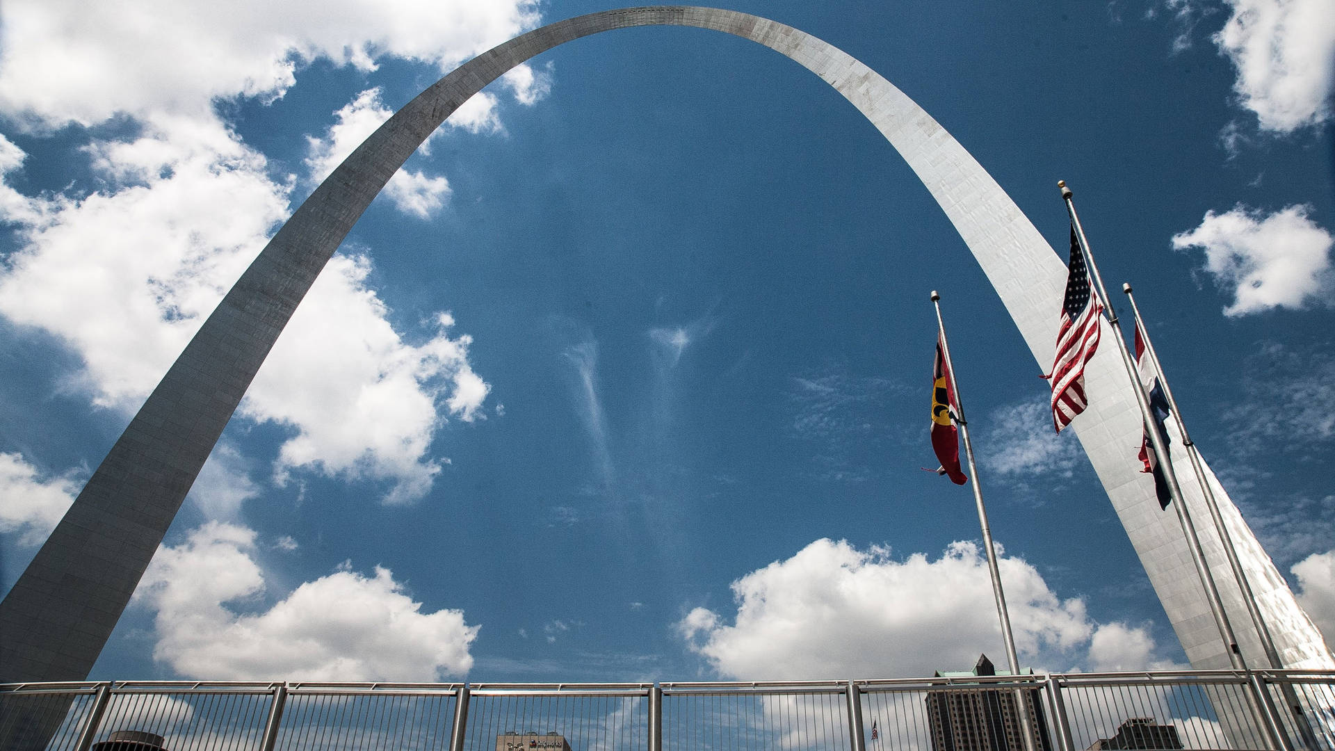 St. Louis Arch Us Flag Background