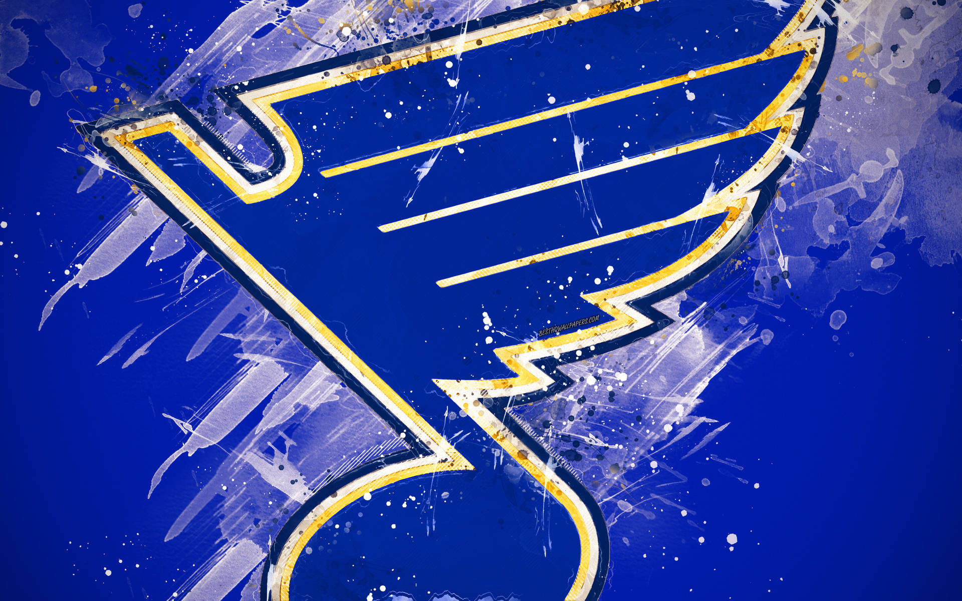 St Louis Blues Abstract Poster