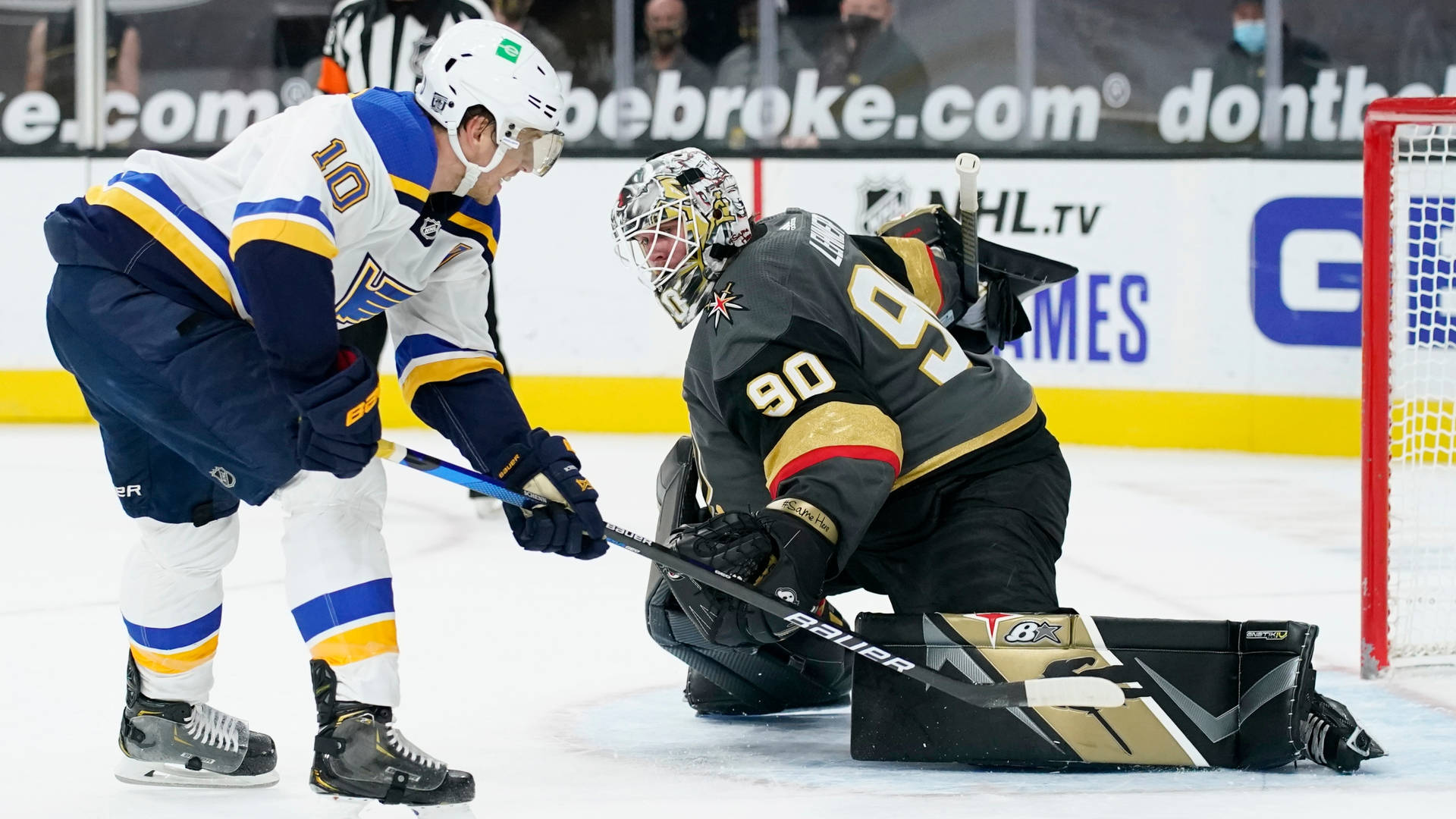 St. Louis Blues Brayden Schenn Versus Vegas Golden Knights Background