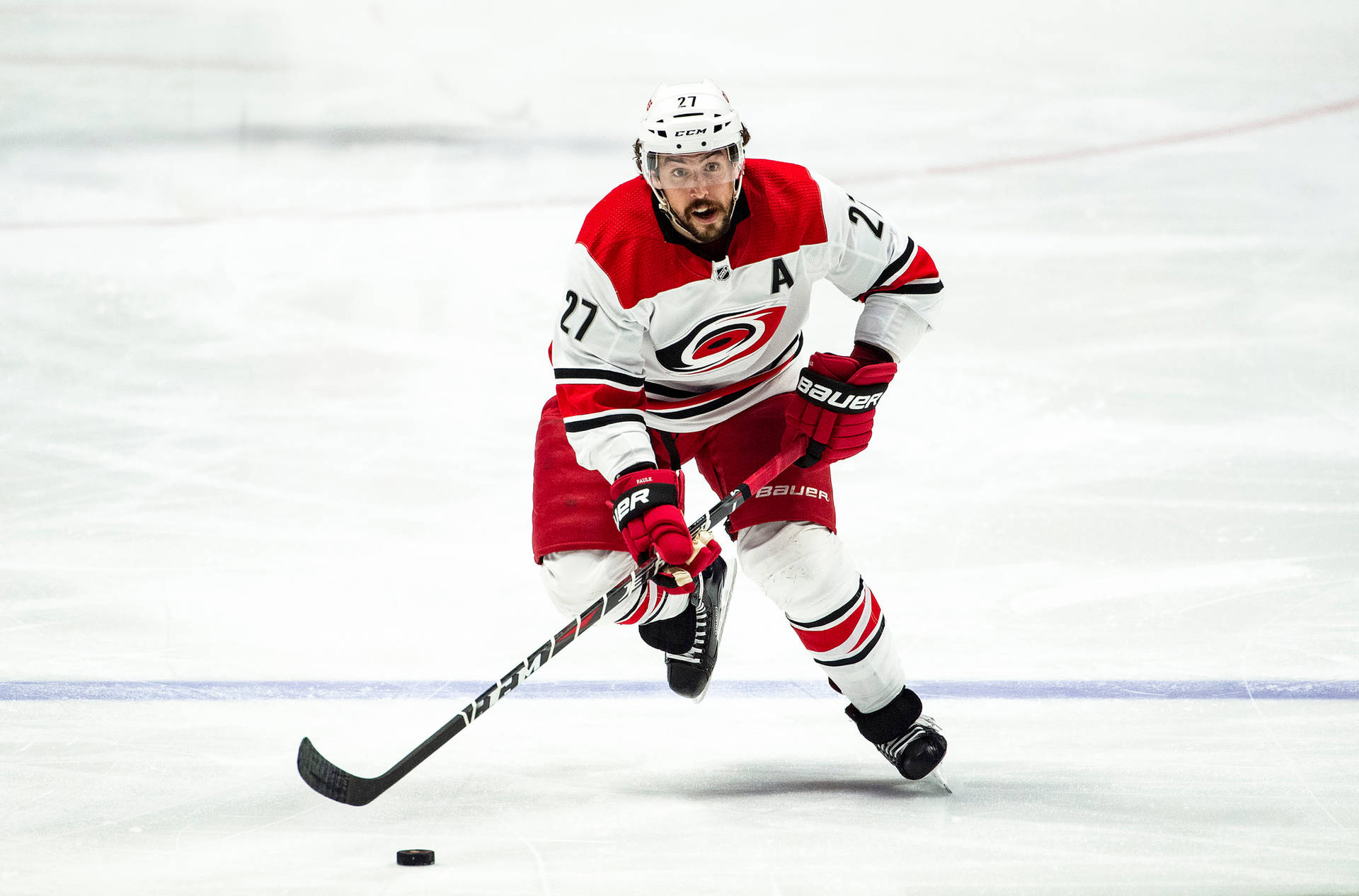 St. Louis Blues Defenseman, Justin Faulk In Action Background