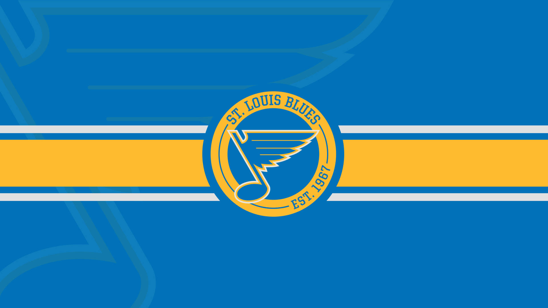 St Louis Blues Est 1967 Symbol Background