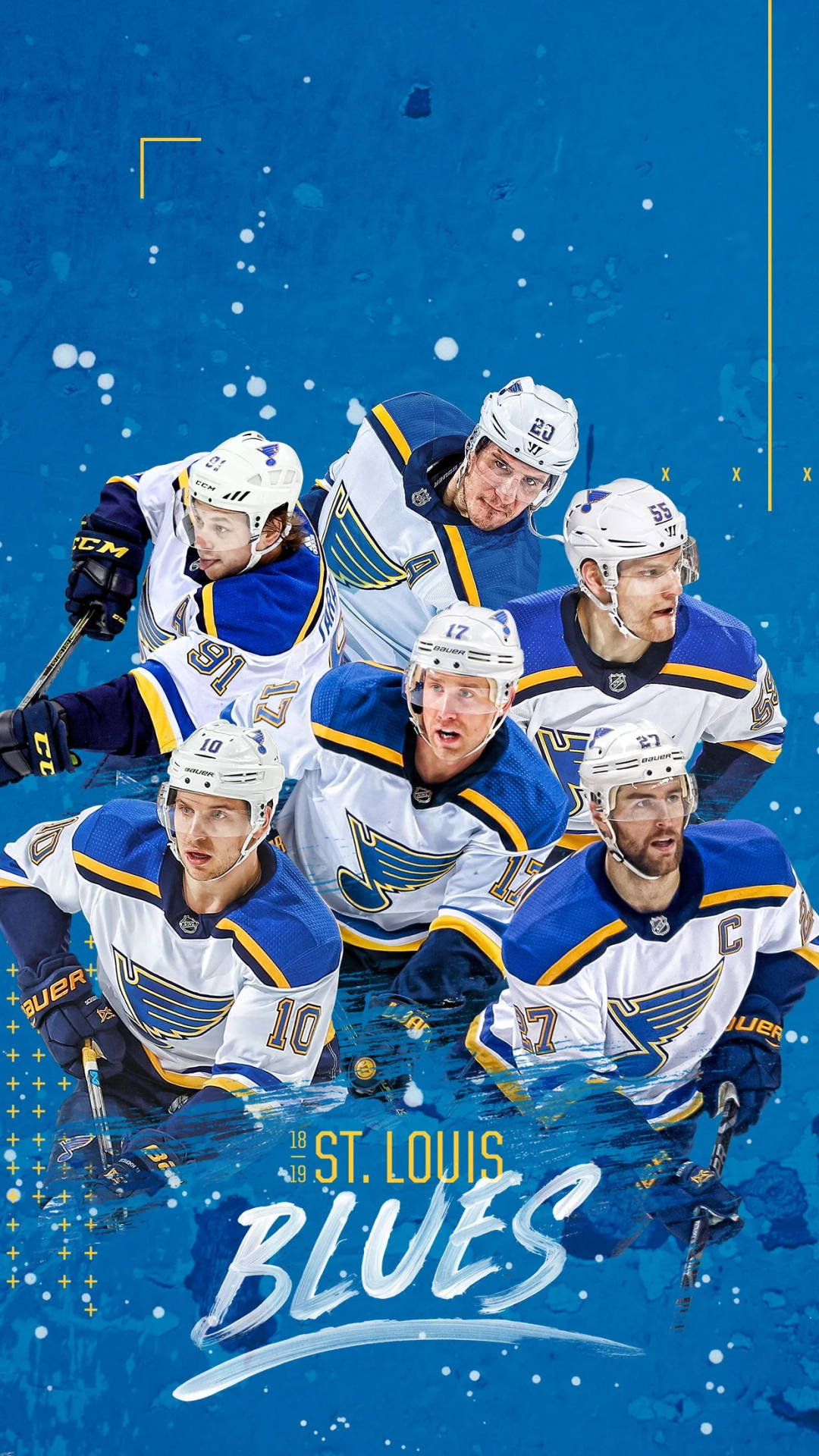 St. Louis Blues Hockey Team In Action Background