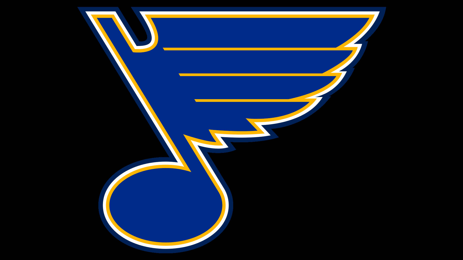 St Louis Blues Logo In White