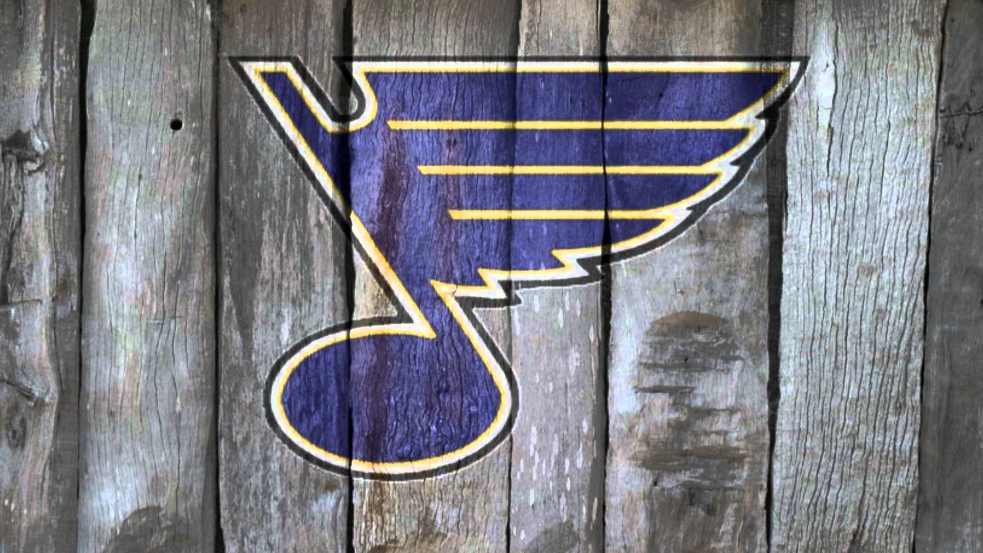 St Louis Blues Logo In Wood Background