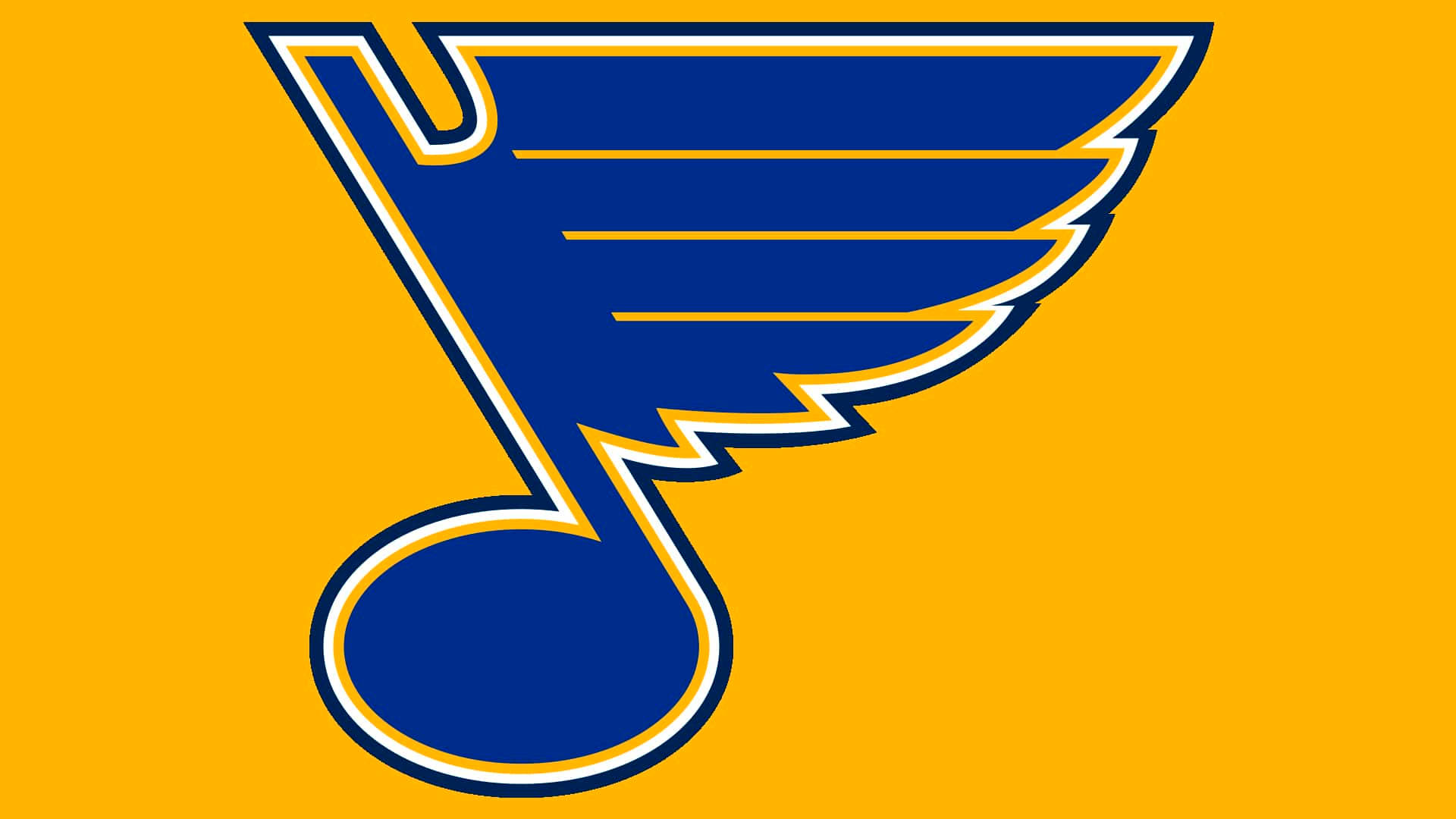 St Louis Blues Logo In Yellow Background
